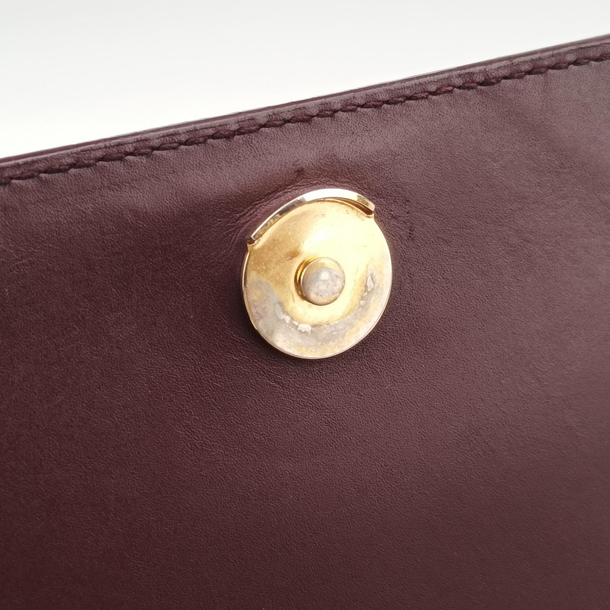 Pre-owned Yves Saint Laurent BETTY Burgundy suede×leather 314515 shoulderbag | stylenewstar