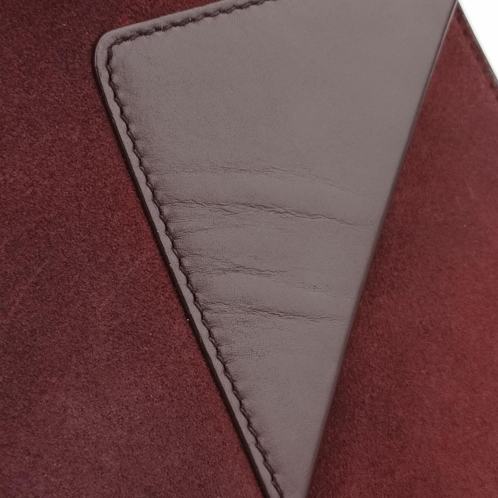 Pre-owned Yves Saint Laurent BETTY Burgundy suede×leather 314515 shoulderbag | stylenewstar