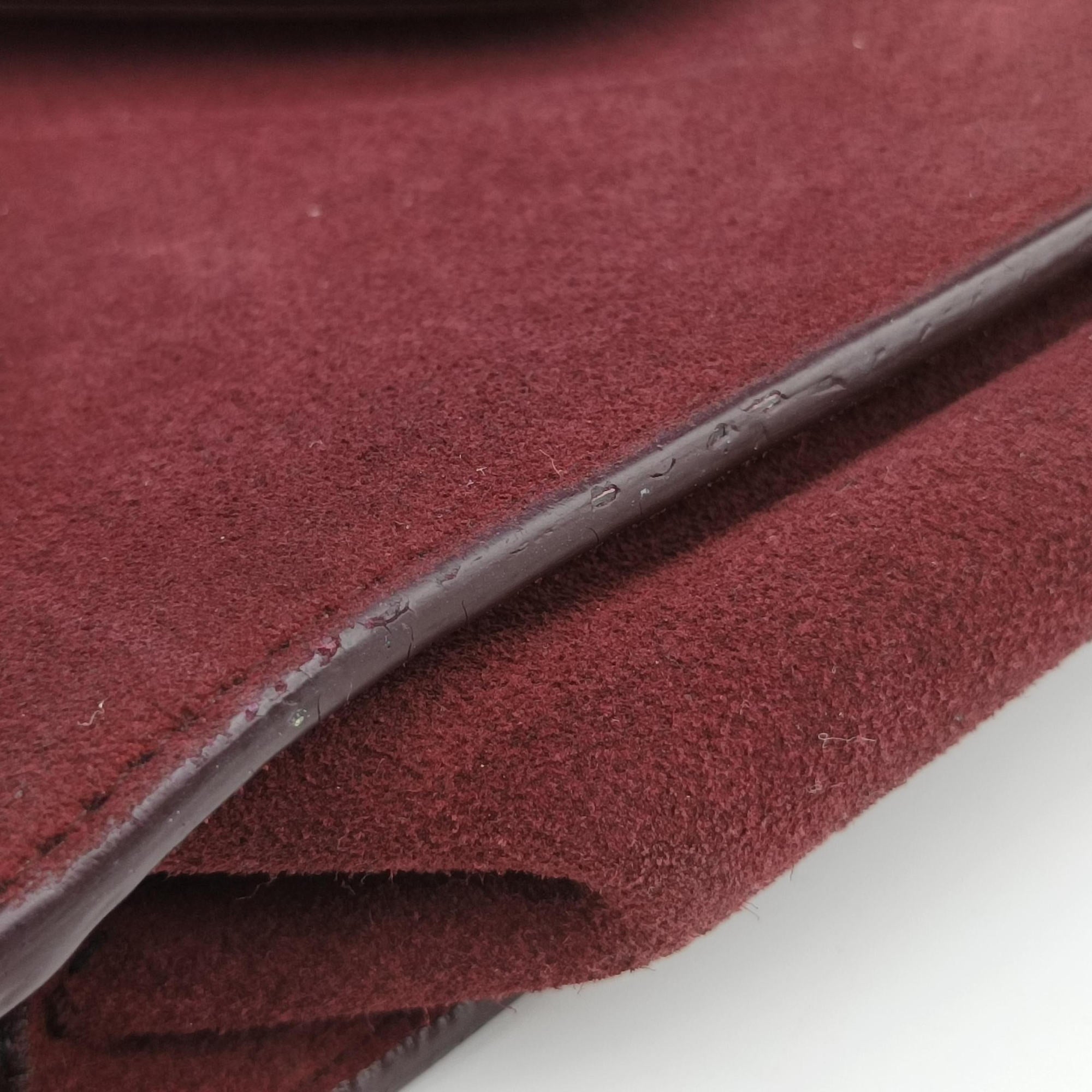 Pre-owned Yves Saint Laurent BETTY Burgundy suede×leather 314515 shoulderbag | stylenewstar