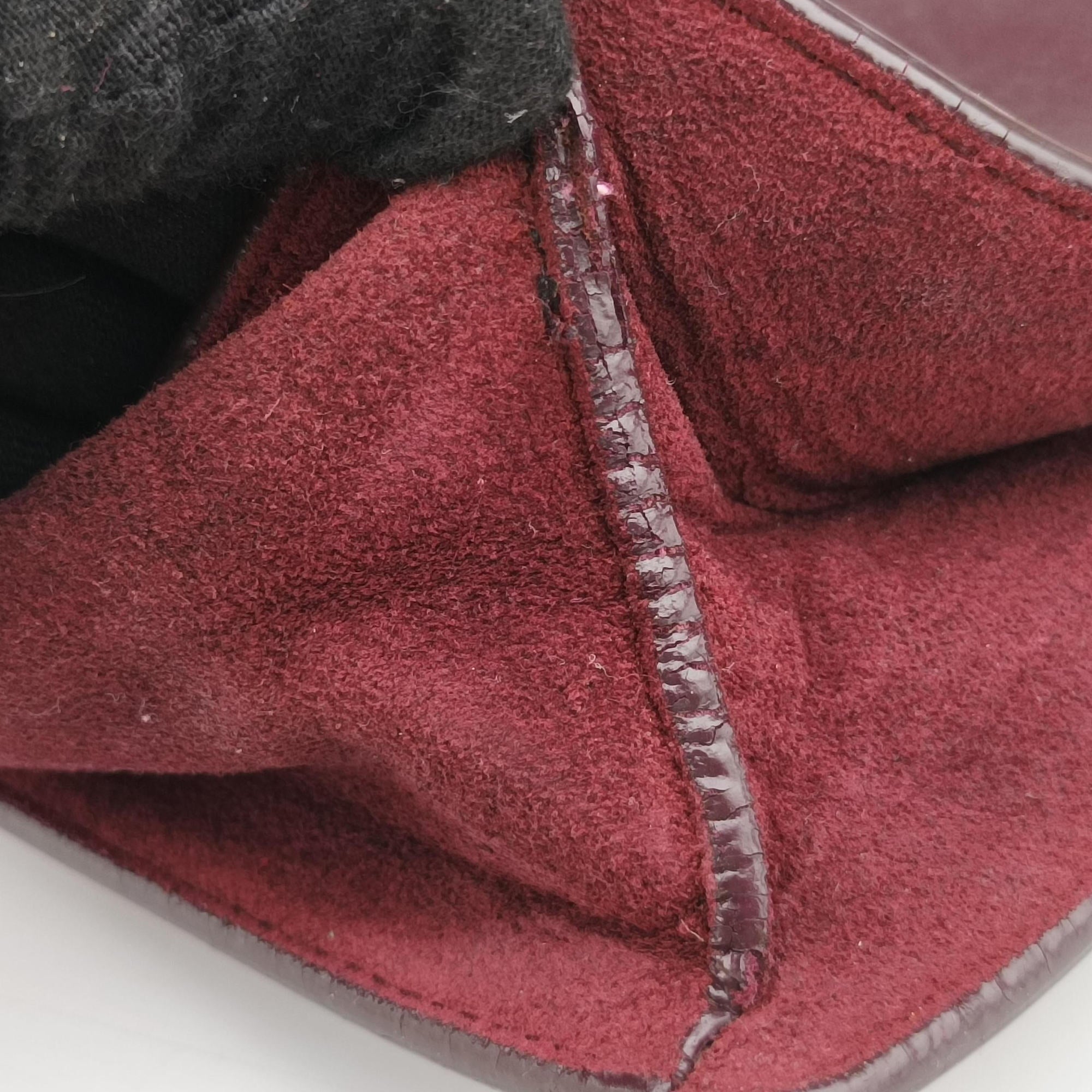 Pre-owned Yves Saint Laurent BETTY Burgundy suede×leather 314515 shoulderbag | stylenewstar