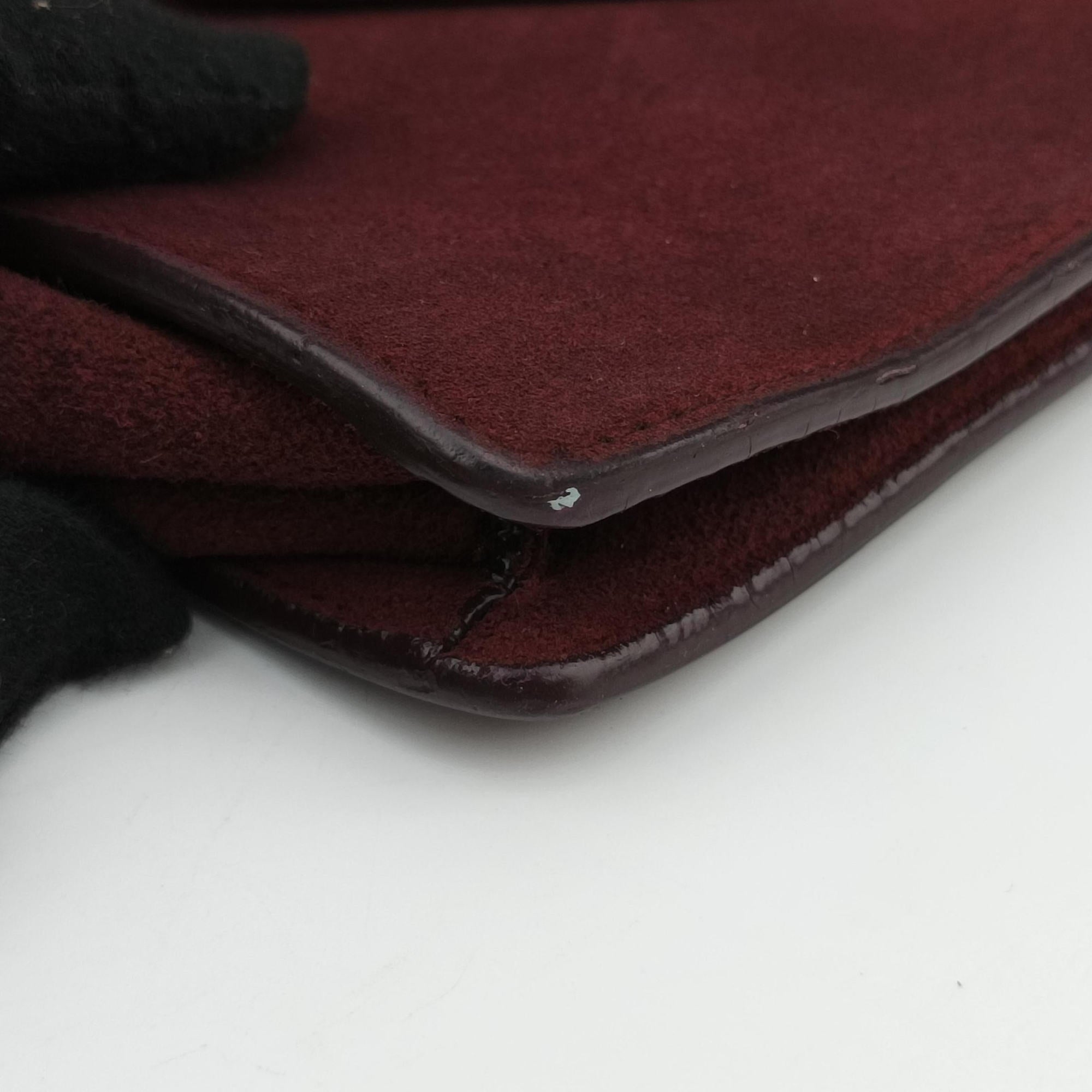 Pre-owned Yves Saint Laurent BETTY Burgundy suede×leather 314515 shoulderbag | stylenewstar