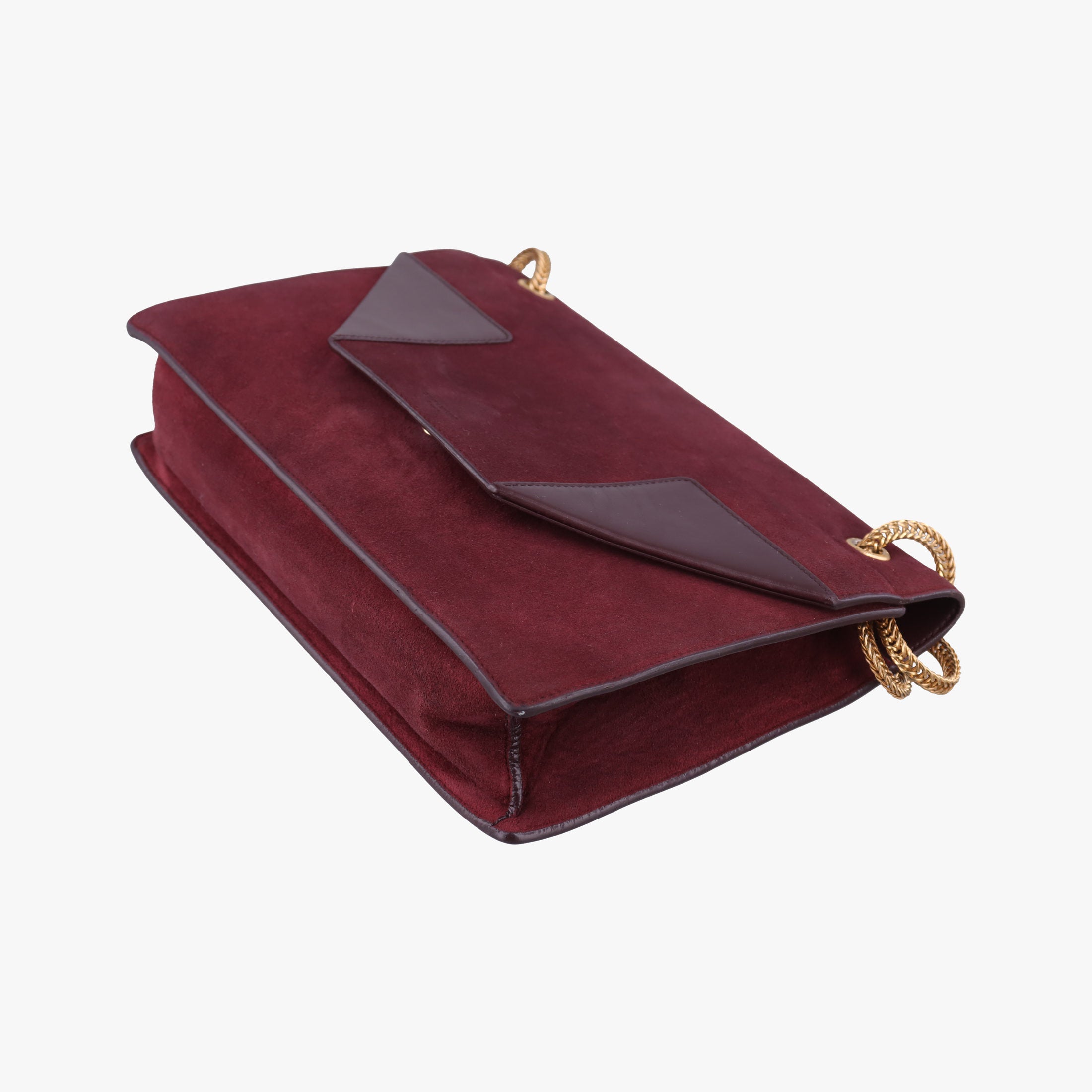 Pre-owned Yves Saint Laurent BETTY Burgundy suede×leather 314515 shoulderbag | stylenewstar