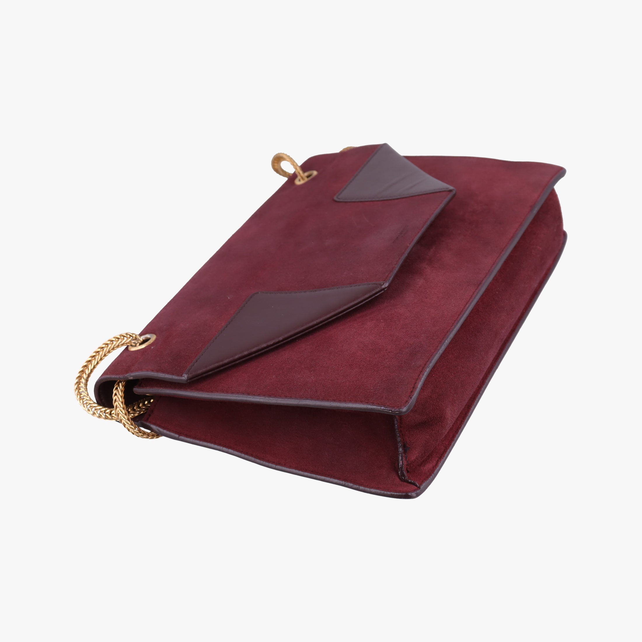 Pre-owned Yves Saint Laurent BETTY Burgundy suede×leather 314515 shoulderbag | stylenewstar