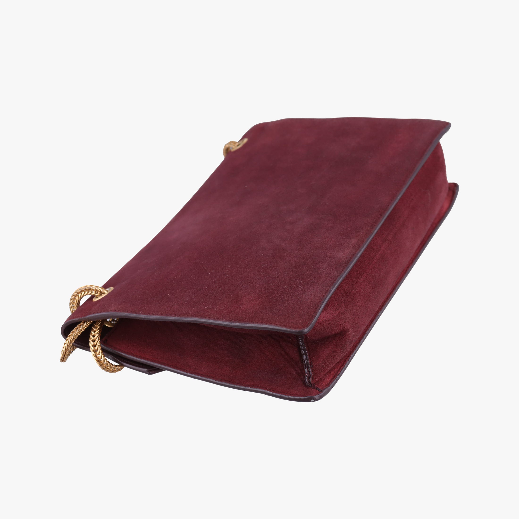 Pre-owned Yves Saint Laurent BETTY Burgundy suede×leather 314515 shoulderbag | stylenewstar