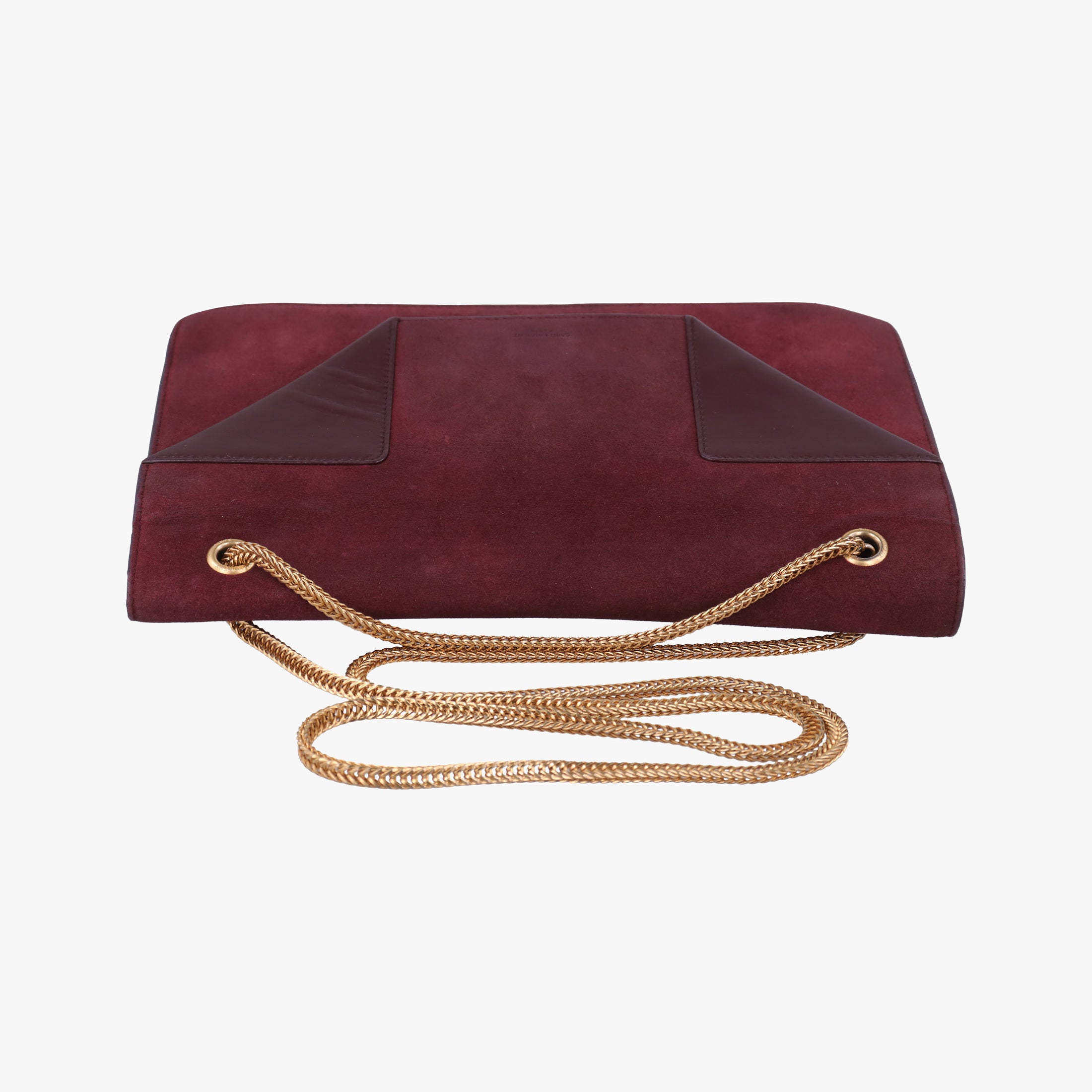 Pre-owned Yves Saint Laurent BETTY Burgundy suede×leather 314515 shoulderbag | stylenewstar