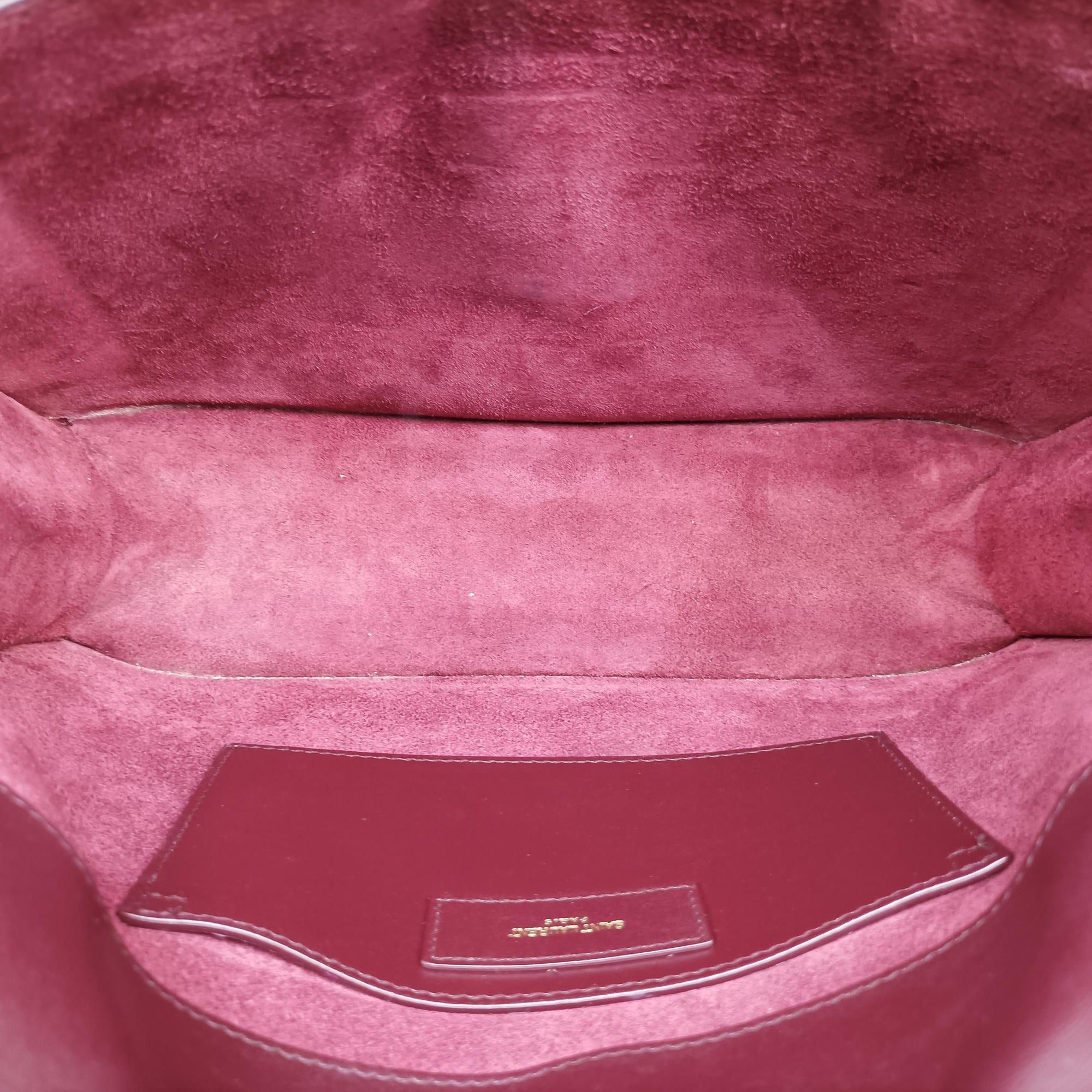 Pre-owned Yves Saint Laurent BETTY Burgundy suede×leather 314515 shoulderbag | stylenewstar
