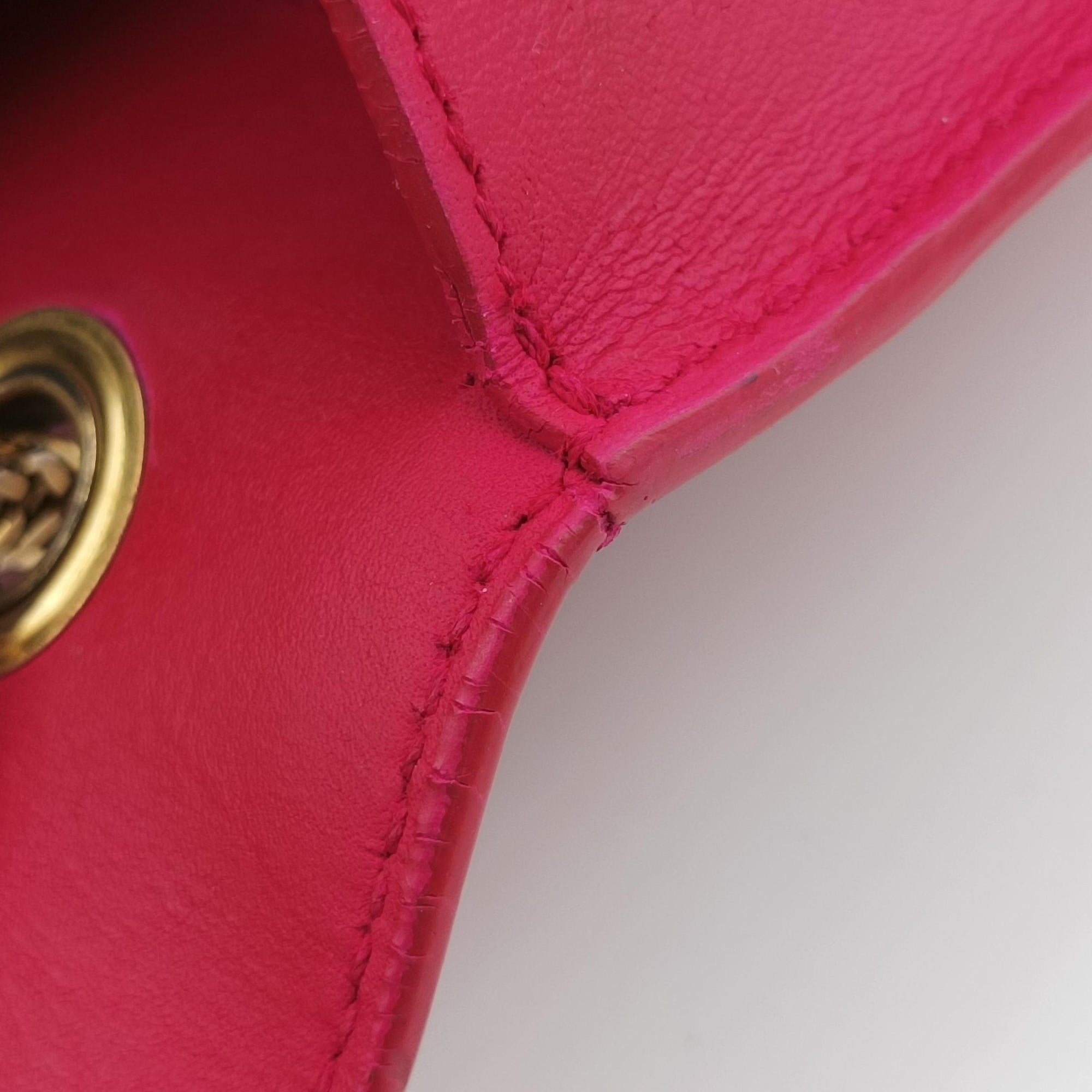 Pre-owned Yves Saint Laurent BETTY Rose Leather 314515 shoulderbag | stylenewstar