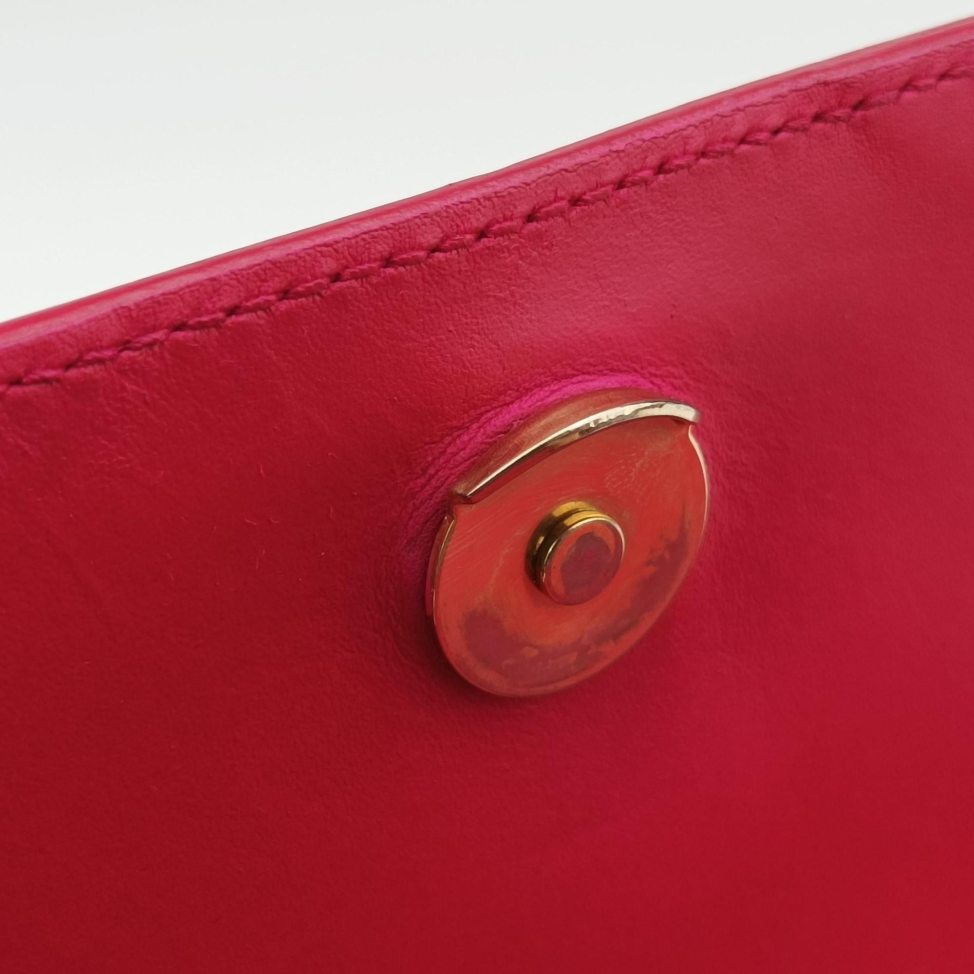 Pre-owned Yves Saint Laurent BETTY Rose Leather 314515 shoulderbag | stylenewstar