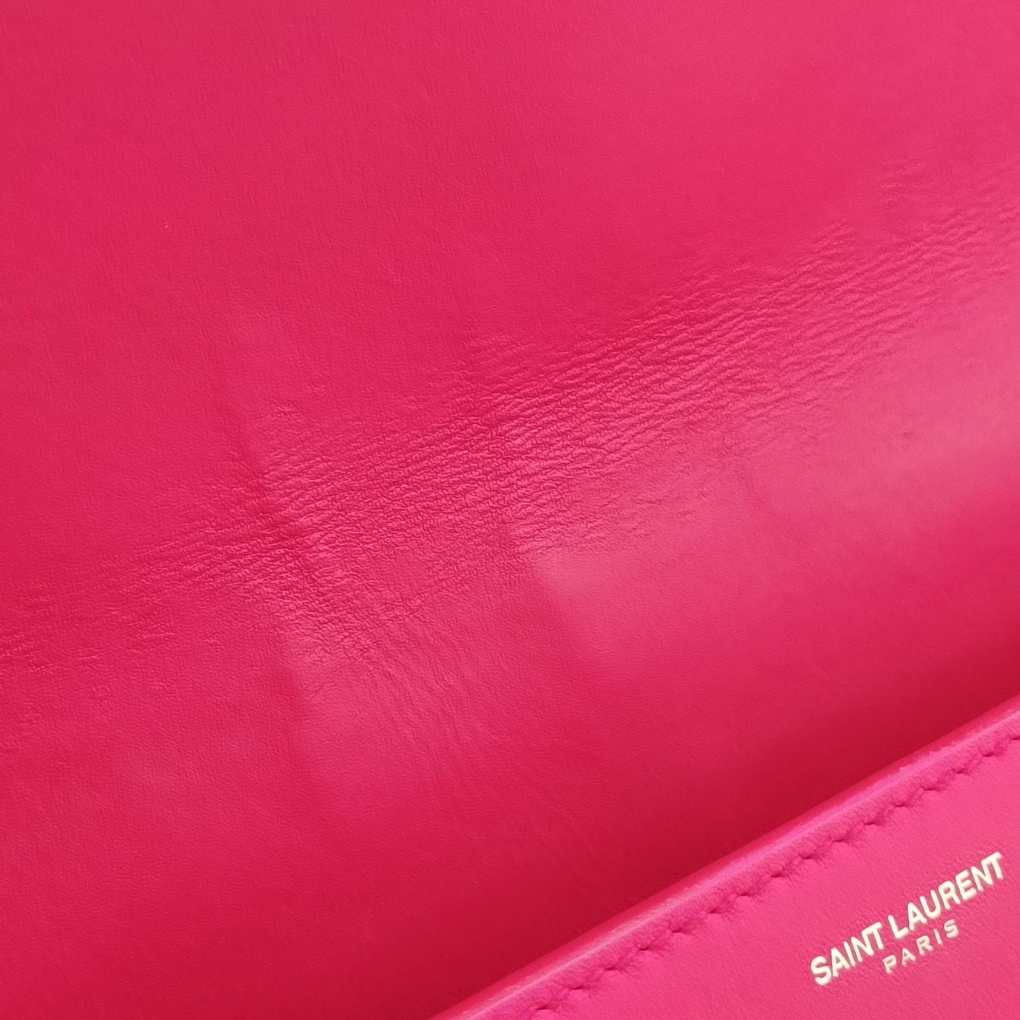 Pre-owned Yves Saint Laurent BETTY Rose Leather 314515 shoulderbag | stylenewstar