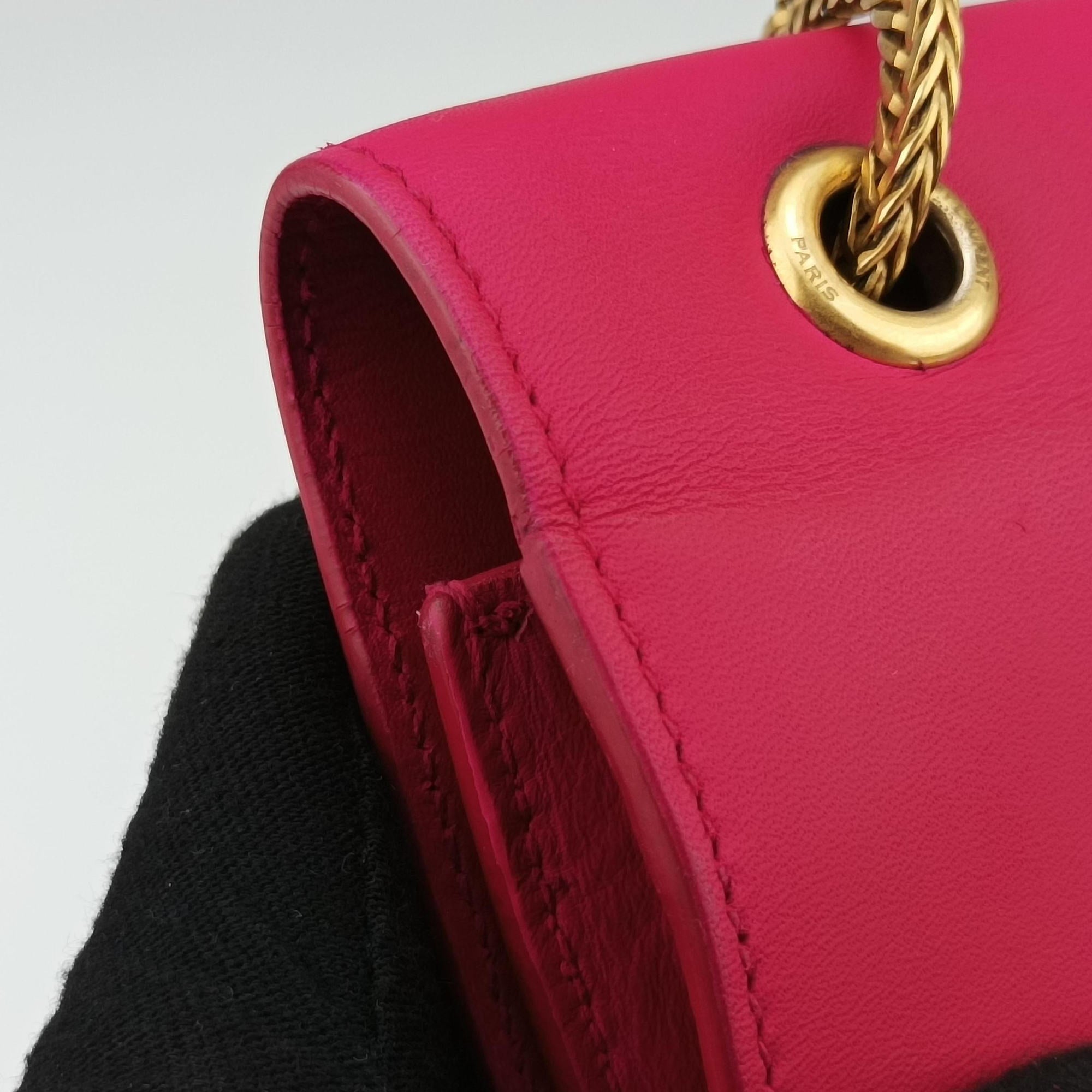 Pre-owned Yves Saint Laurent BETTY Rose Leather 314515 shoulderbag | stylenewstar