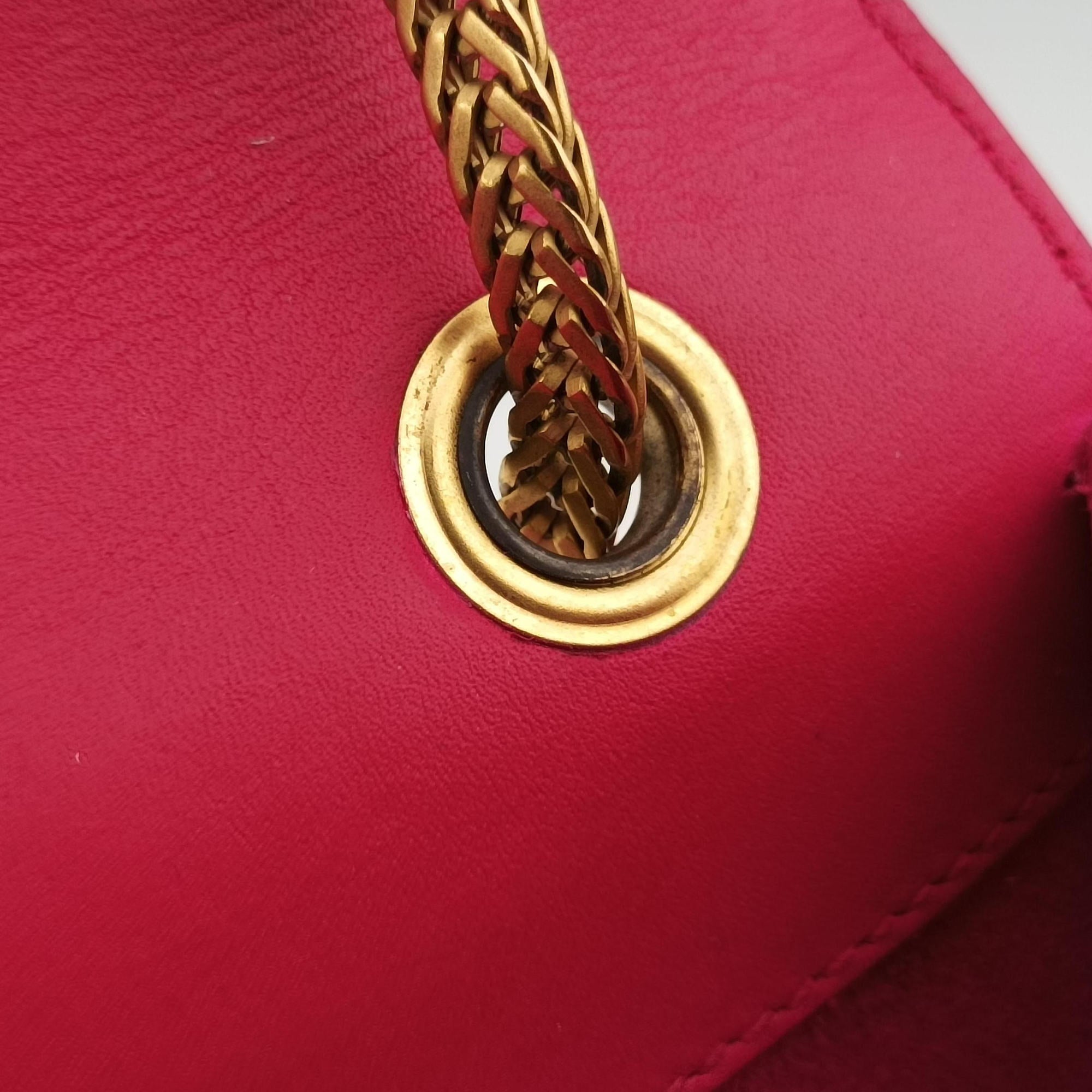 Pre-owned Yves Saint Laurent BETTY Rose Leather 314515 shoulderbag | stylenewstar