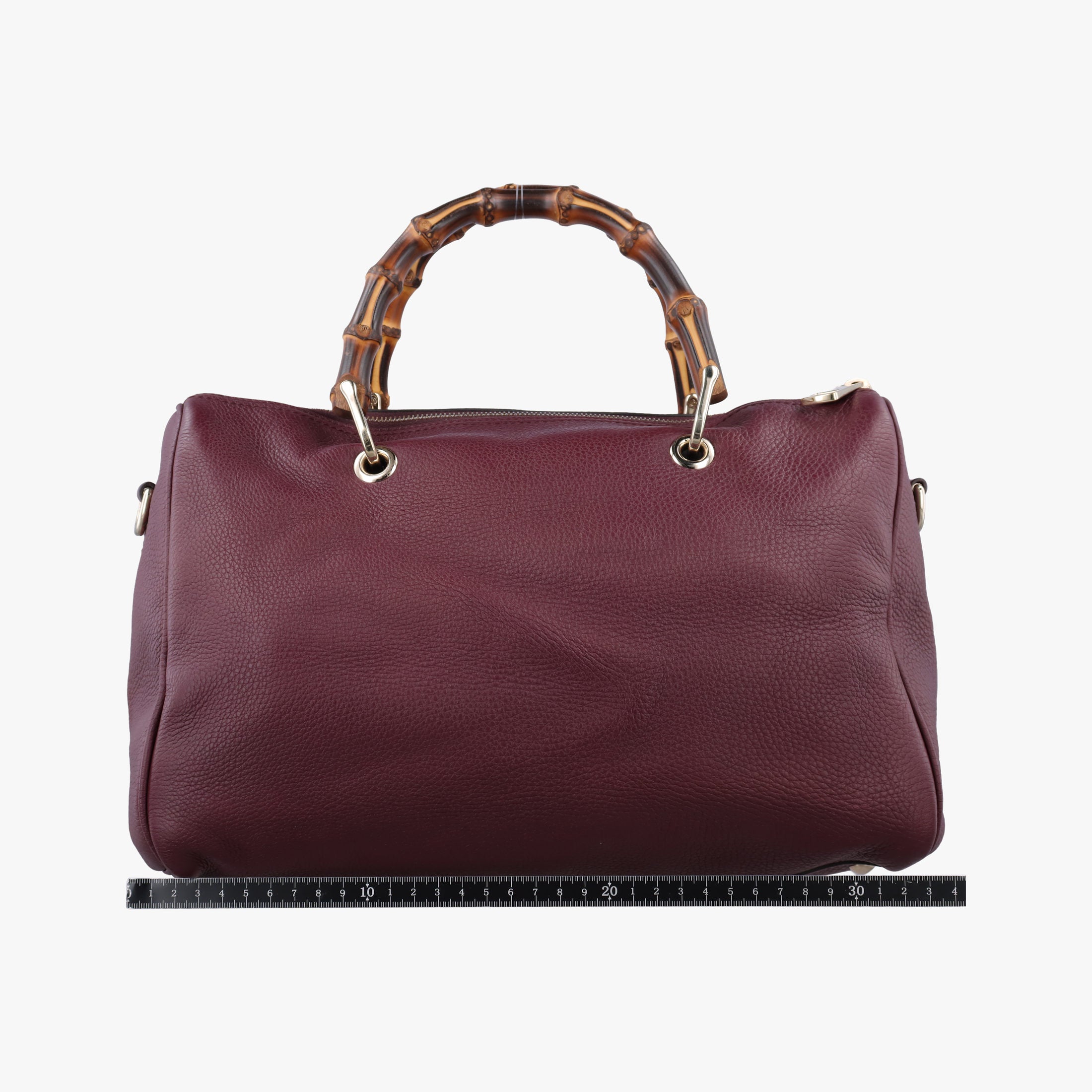 Pre-owned Gucci bamboo shopper Burgundy Leather 353124 shoulderbag | stylenewstar