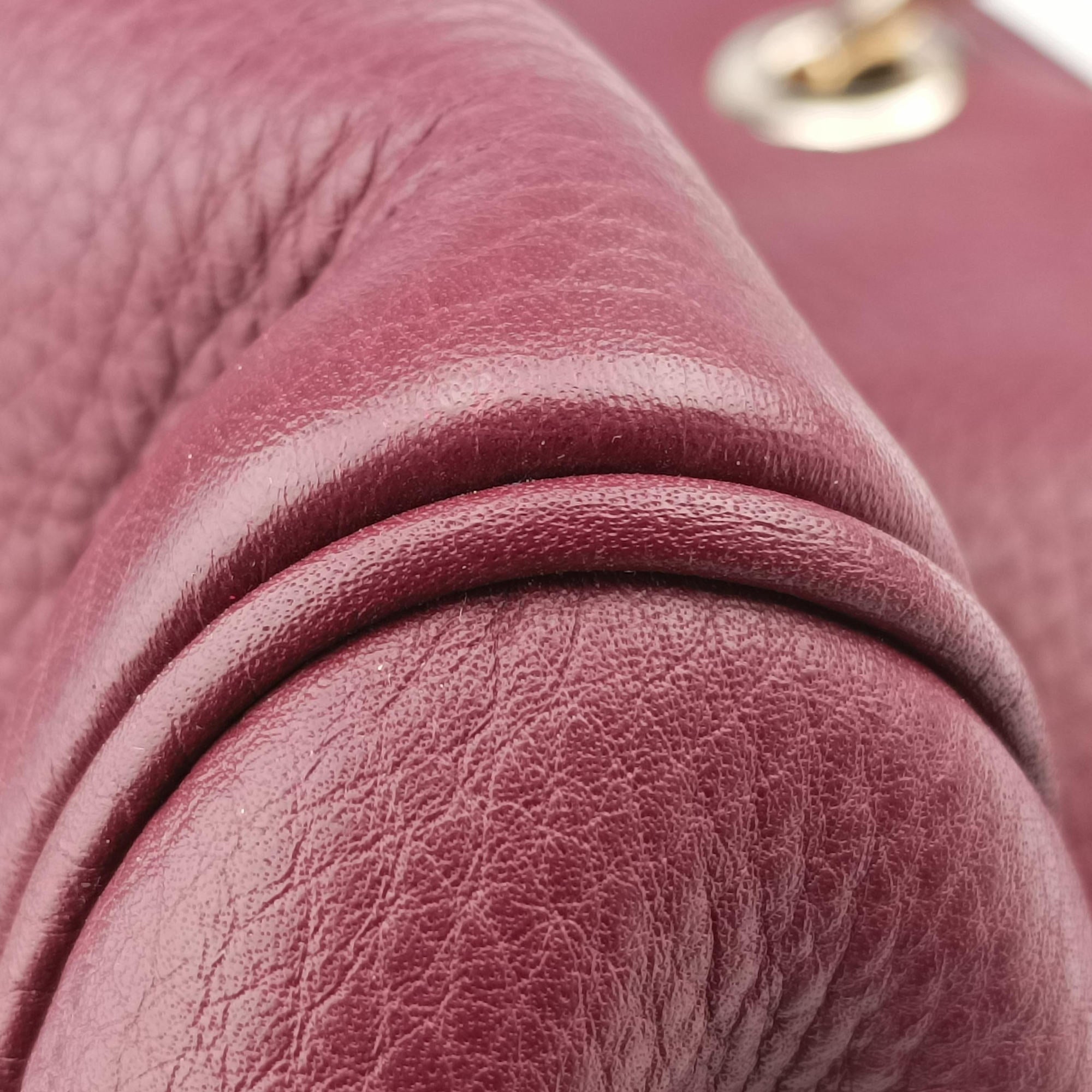 Pre-owned Gucci bamboo shopper Burgundy Leather 353124 shoulderbag | stylenewstar
