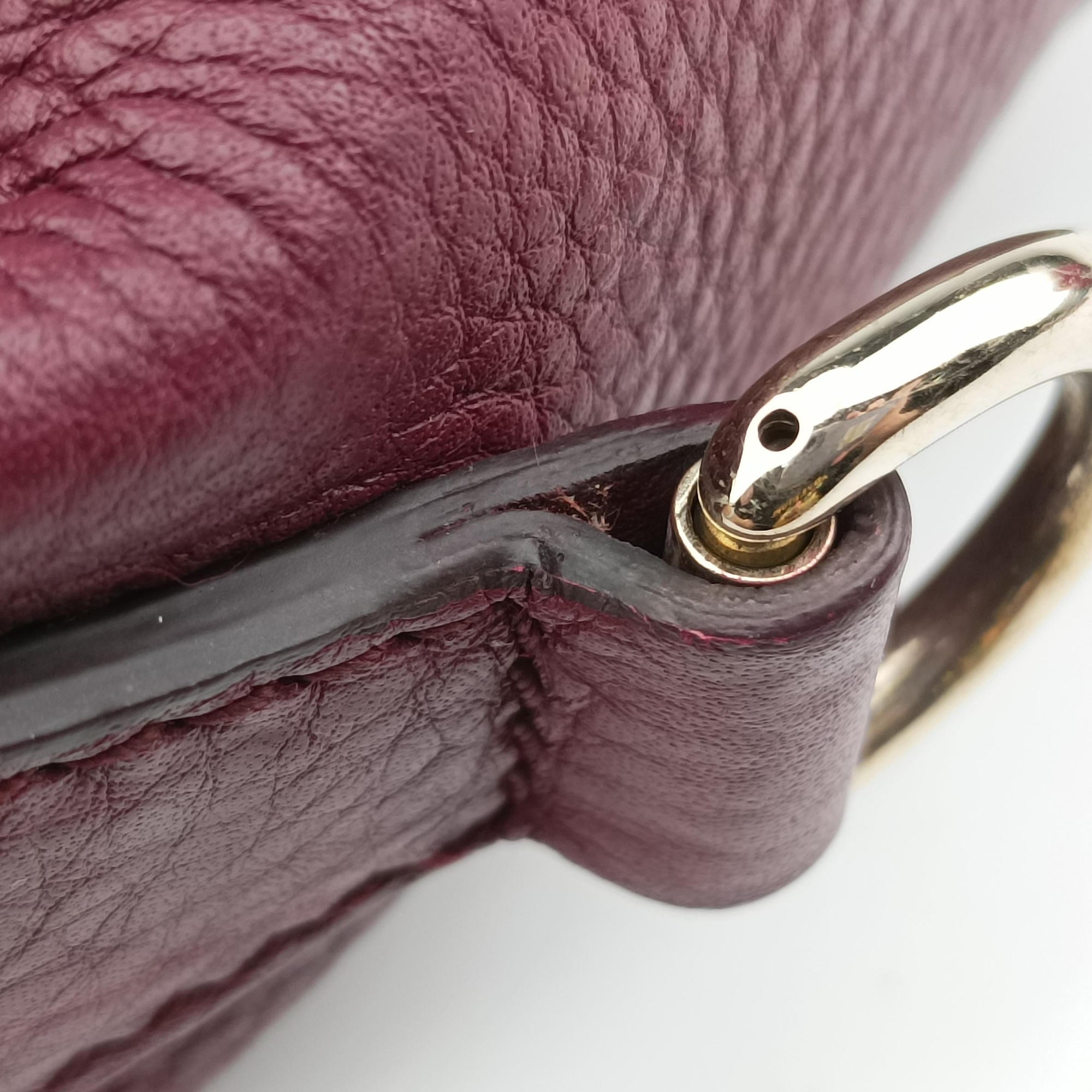 Pre-owned Gucci bamboo shopper Burgundy Leather 353124 shoulderbag | stylenewstar