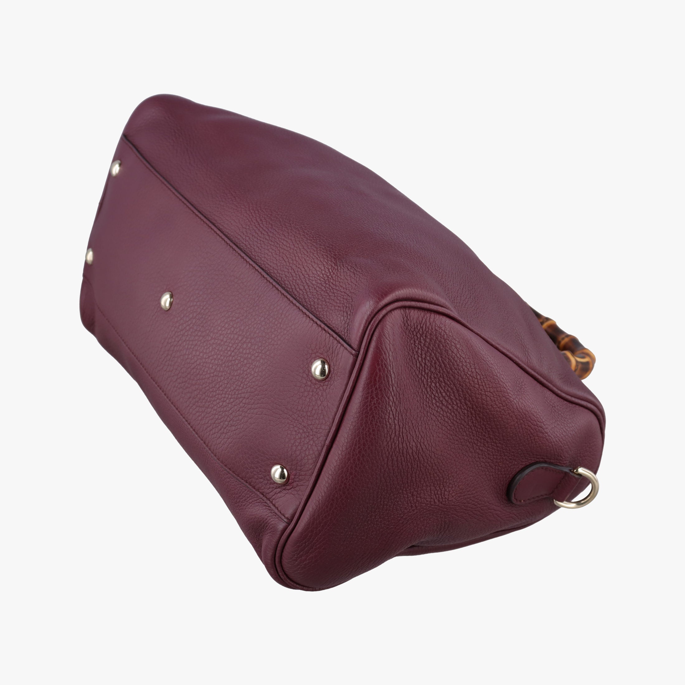 Pre-owned Gucci bamboo shopper Burgundy Leather 353124 shoulderbag | stylenewstar