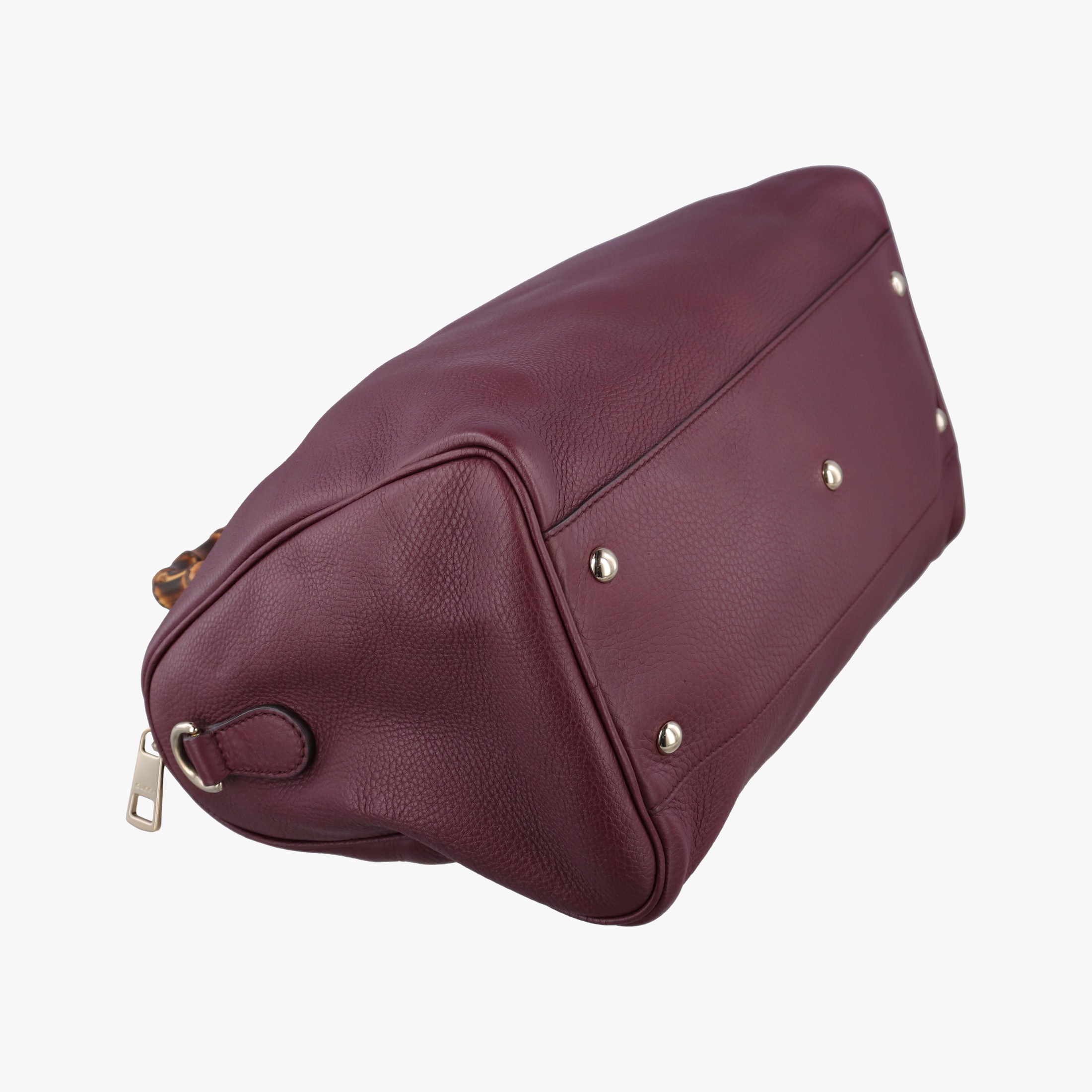 Pre-owned Gucci bamboo shopper Burgundy Leather 353124 shoulderbag | stylenewstar