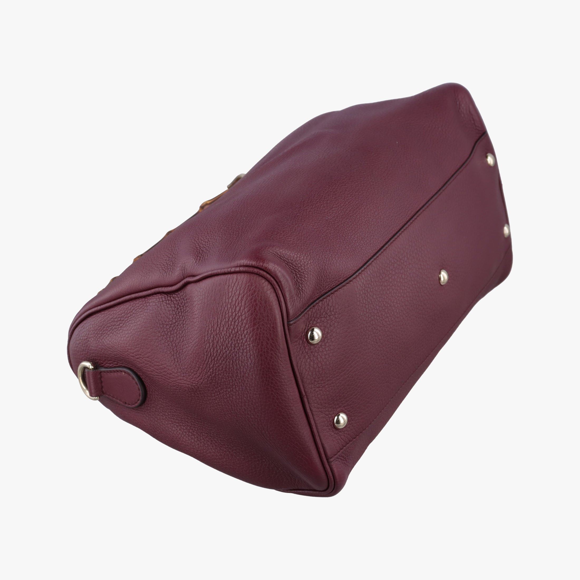 Pre-owned Gucci bamboo shopper Burgundy Leather 353124 shoulderbag | stylenewstar