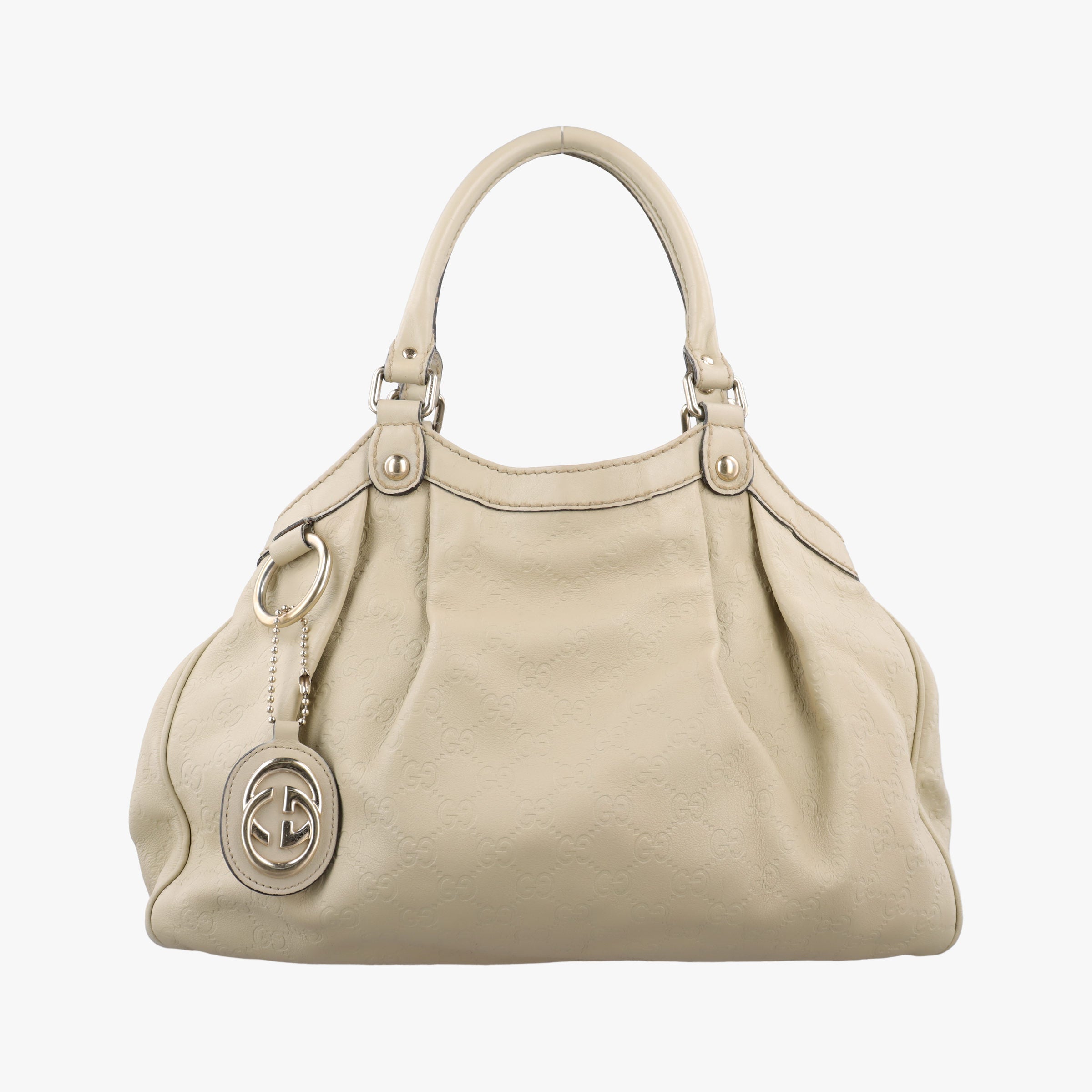 Secondhand Gucci Sukey White Leather 211944 handbag | stylenewstar