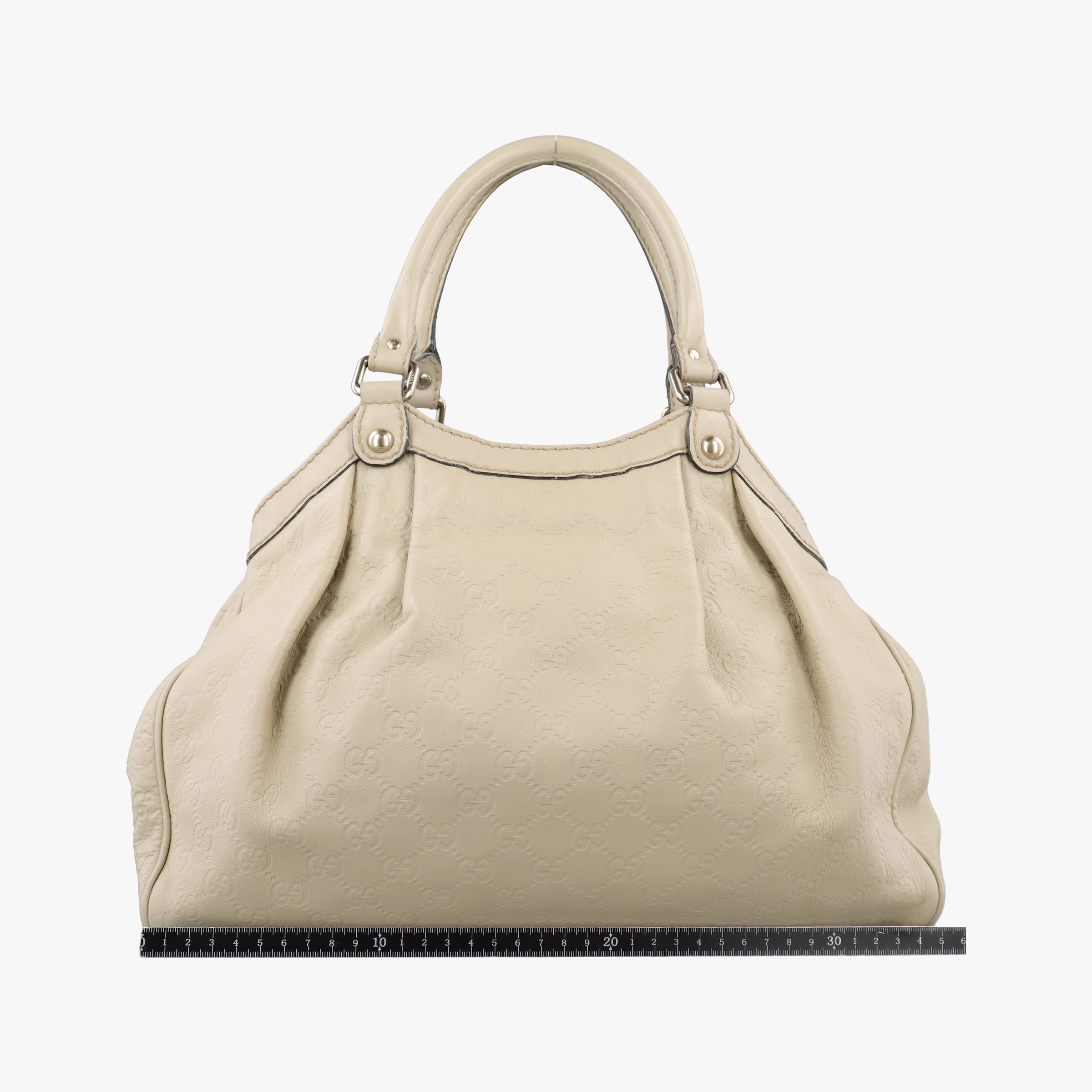 Secondhand Gucci Sukey White Leather 211944 handbag | stylenewstar