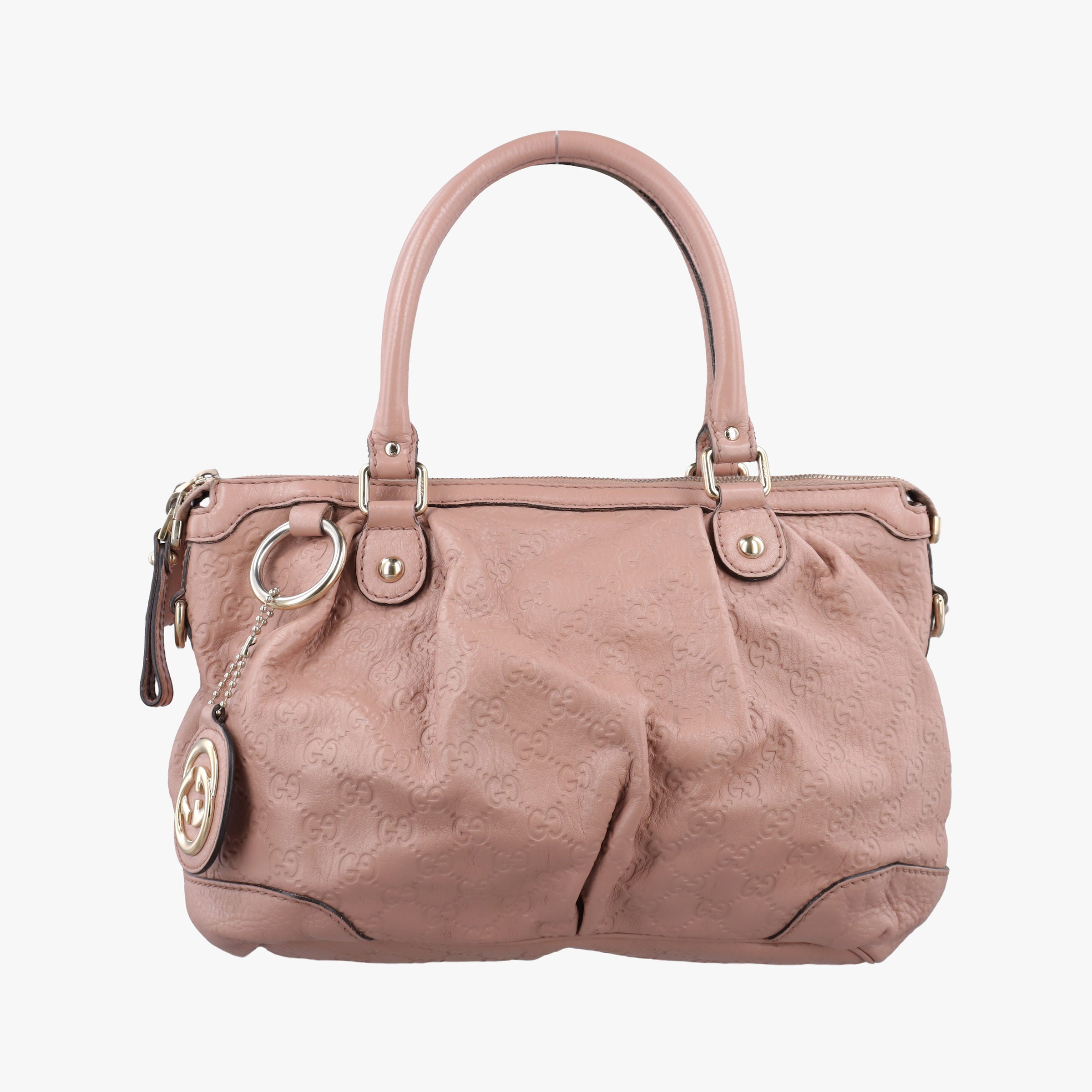Pre-owned Gucci Sukey Pink Leather 247902 handbag | stylenewstar