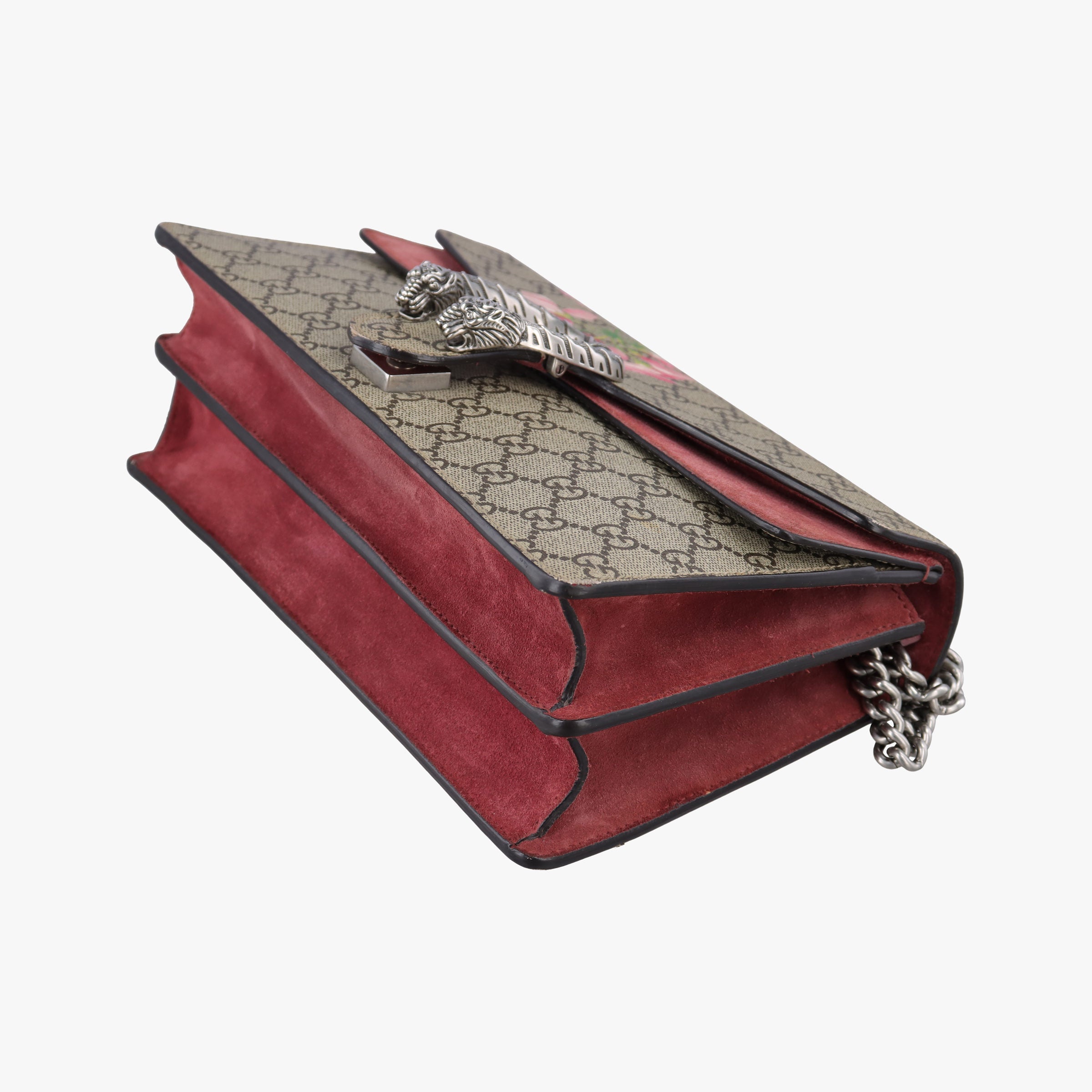 Pre-owned Gucci Dionysus beige×red×multicolor PVC coated canvas × suede 400249 shoulderbag | stylenewstar