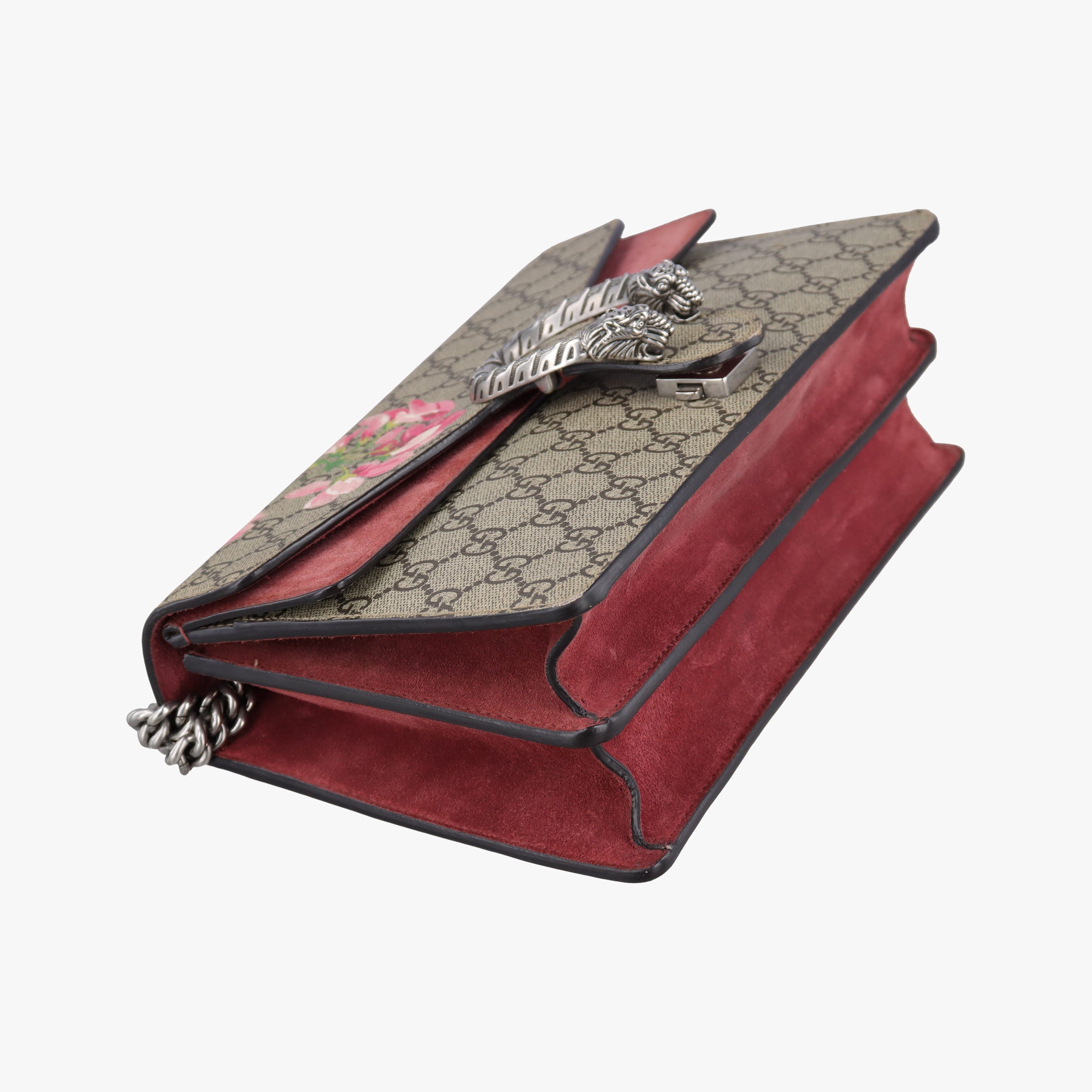 Pre-owned Gucci Dionysus beige×red×multicolor PVC coated canvas × suede 400249 shoulderbag | stylenewstar