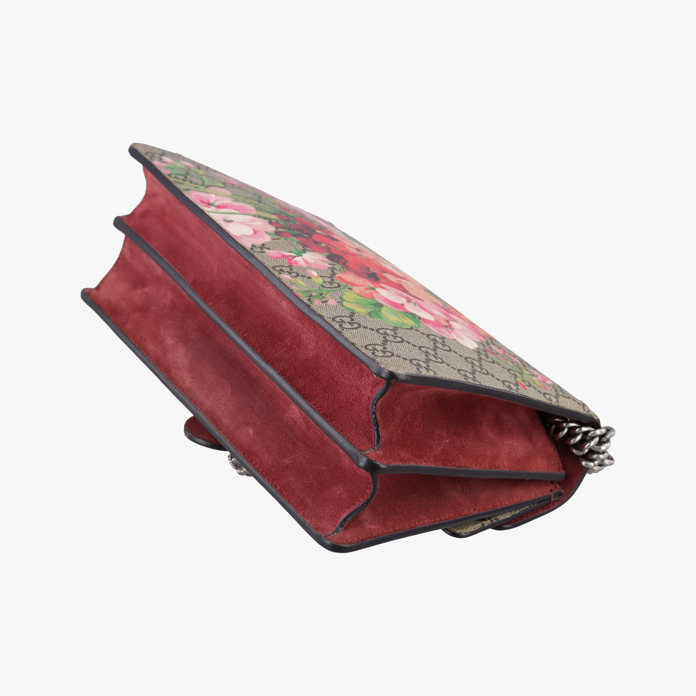 Pre-owned Gucci Dionysus beige×red×multicolor PVC coated canvas × suede 400249 shoulderbag | stylenewstar