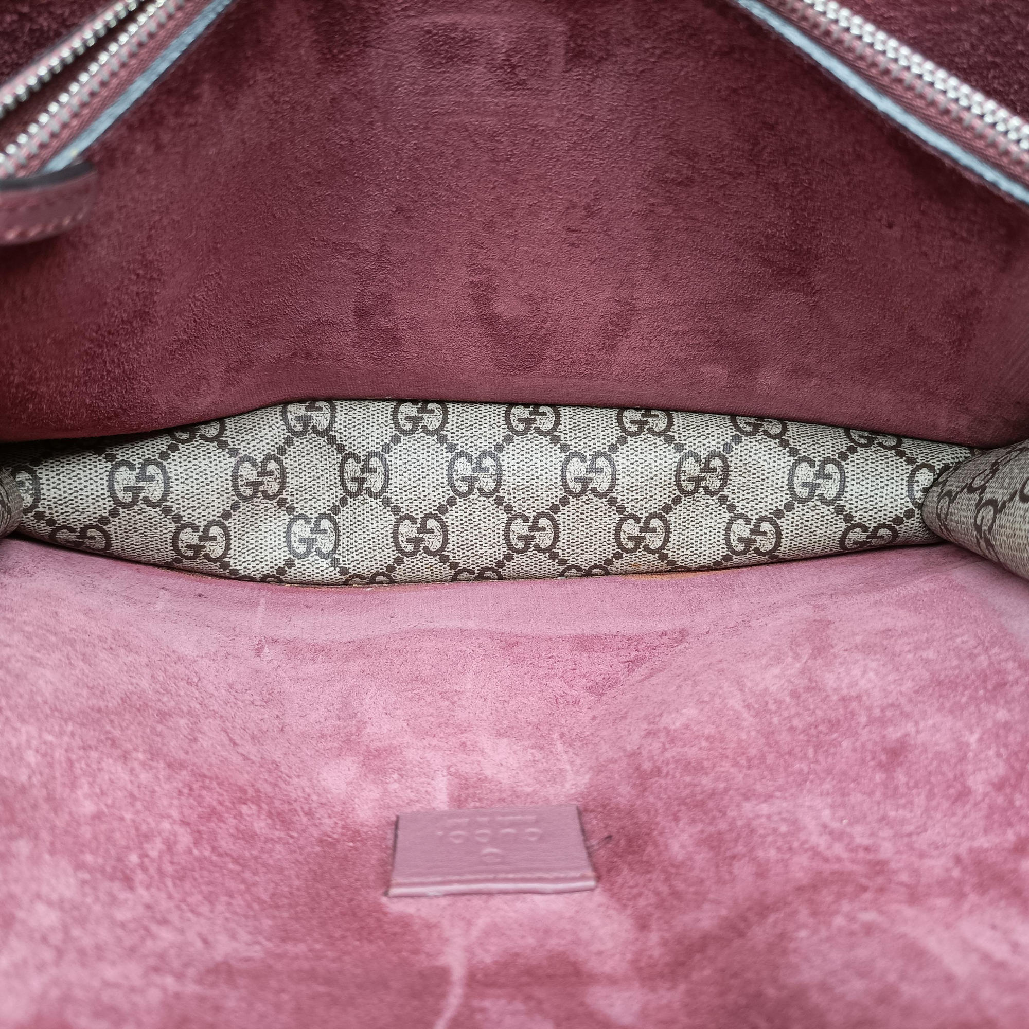 Pre-owned Gucci Dionysus beige×red×multicolor PVC coated canvas × suede 400249 shoulderbag | stylenewstar
