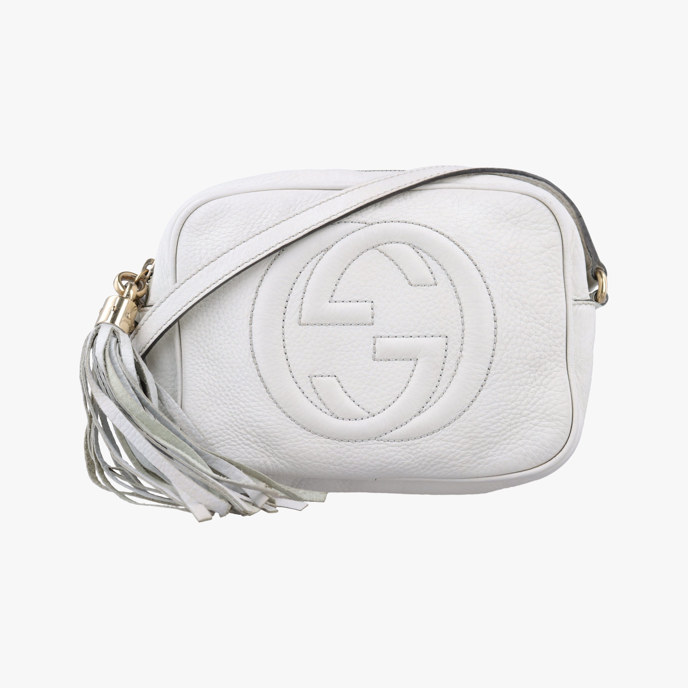 Pre-owned Gucci Soho White Leather 308364 shoulderbag | stylenewstar
