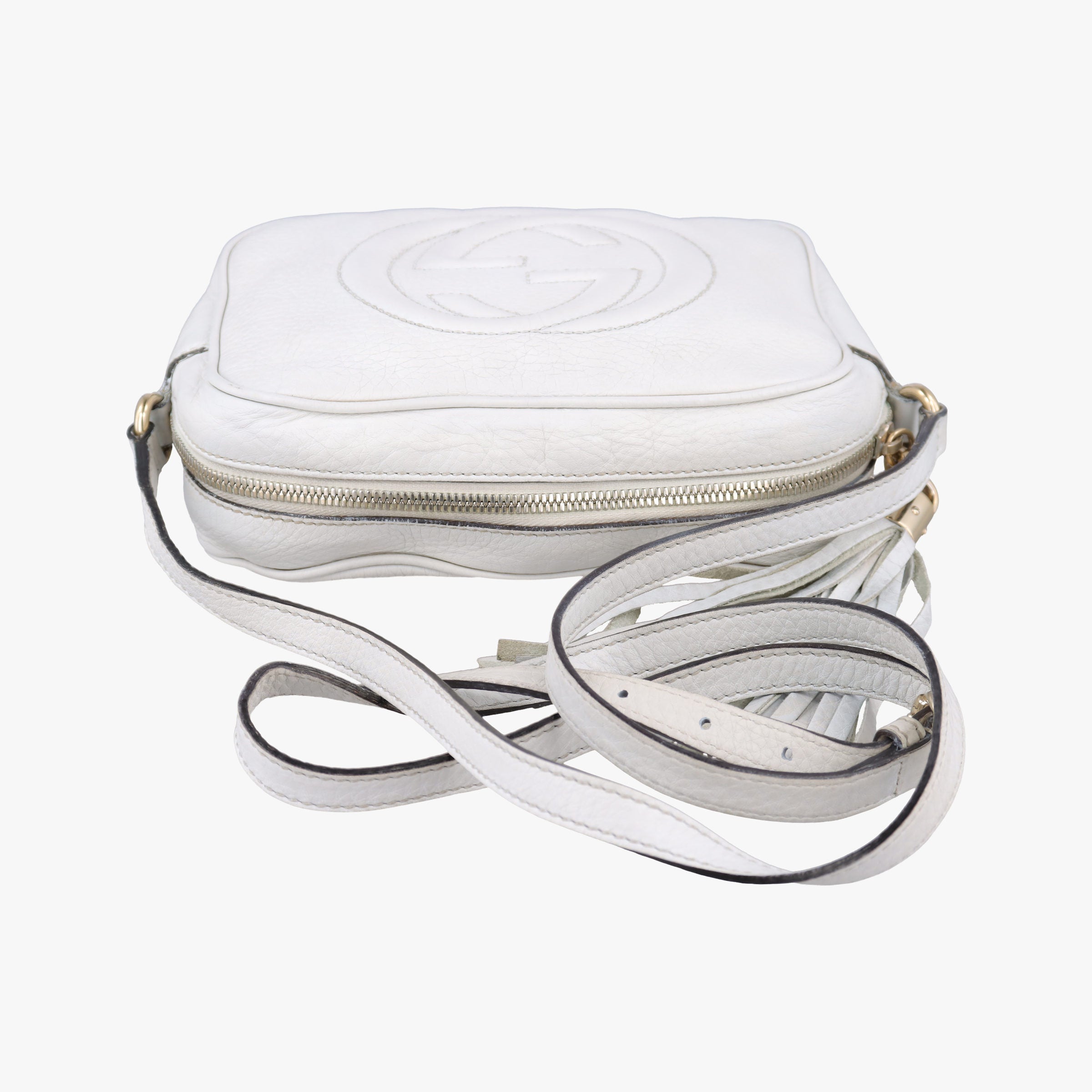 Pre-owned Gucci Soho White Leather 308364 shoulderbag | stylenewstar