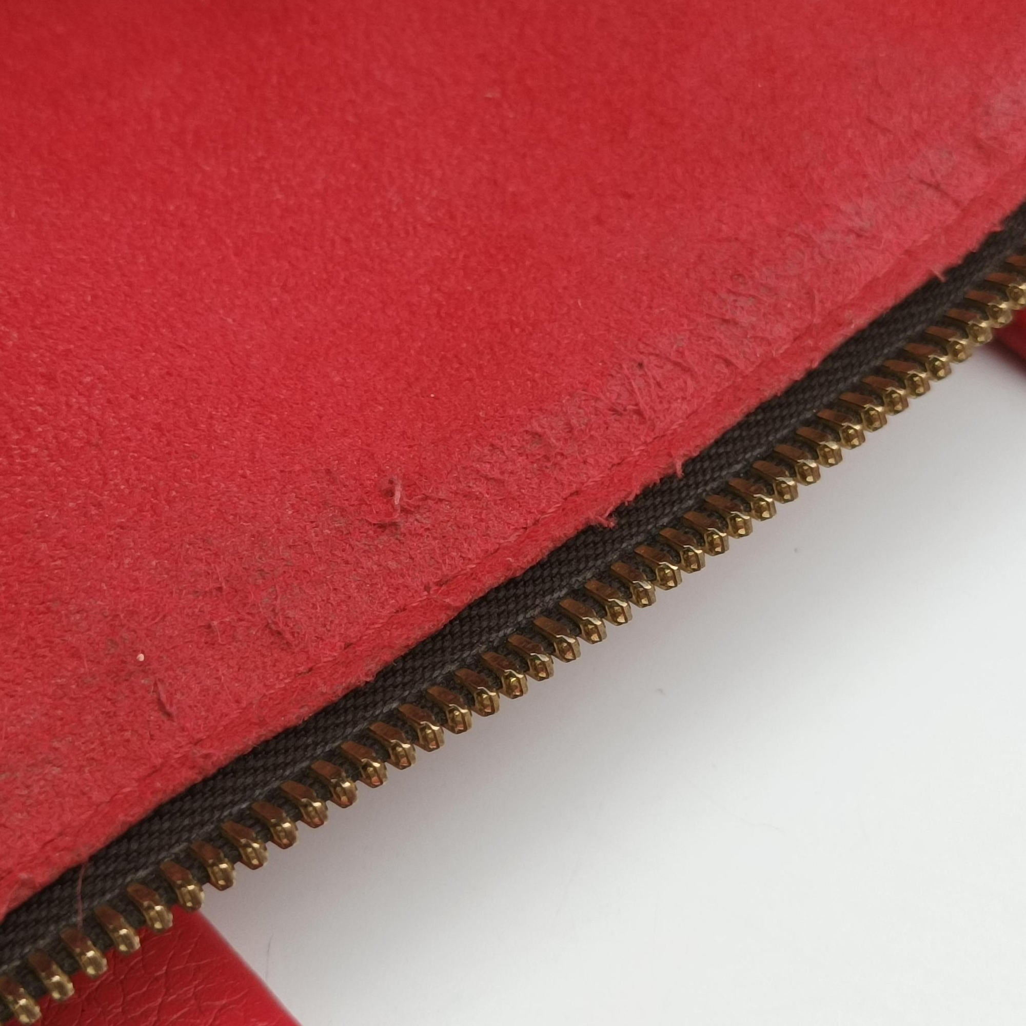 Pre-owned Louis Vuitton RETIRO PM brown×CERISE Monogram Canvas×calf leather M40546 shoulderbag | stylenewstar