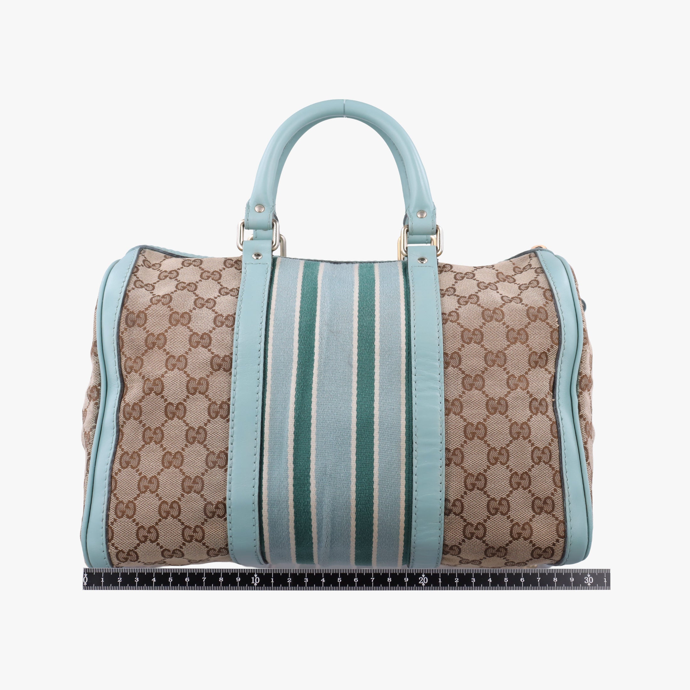 Secondhand Gucci Sherry Line Blue×Beige×Multicolor GG Supreme Canvas×leather 247205 shoulderbag | stylenewstar