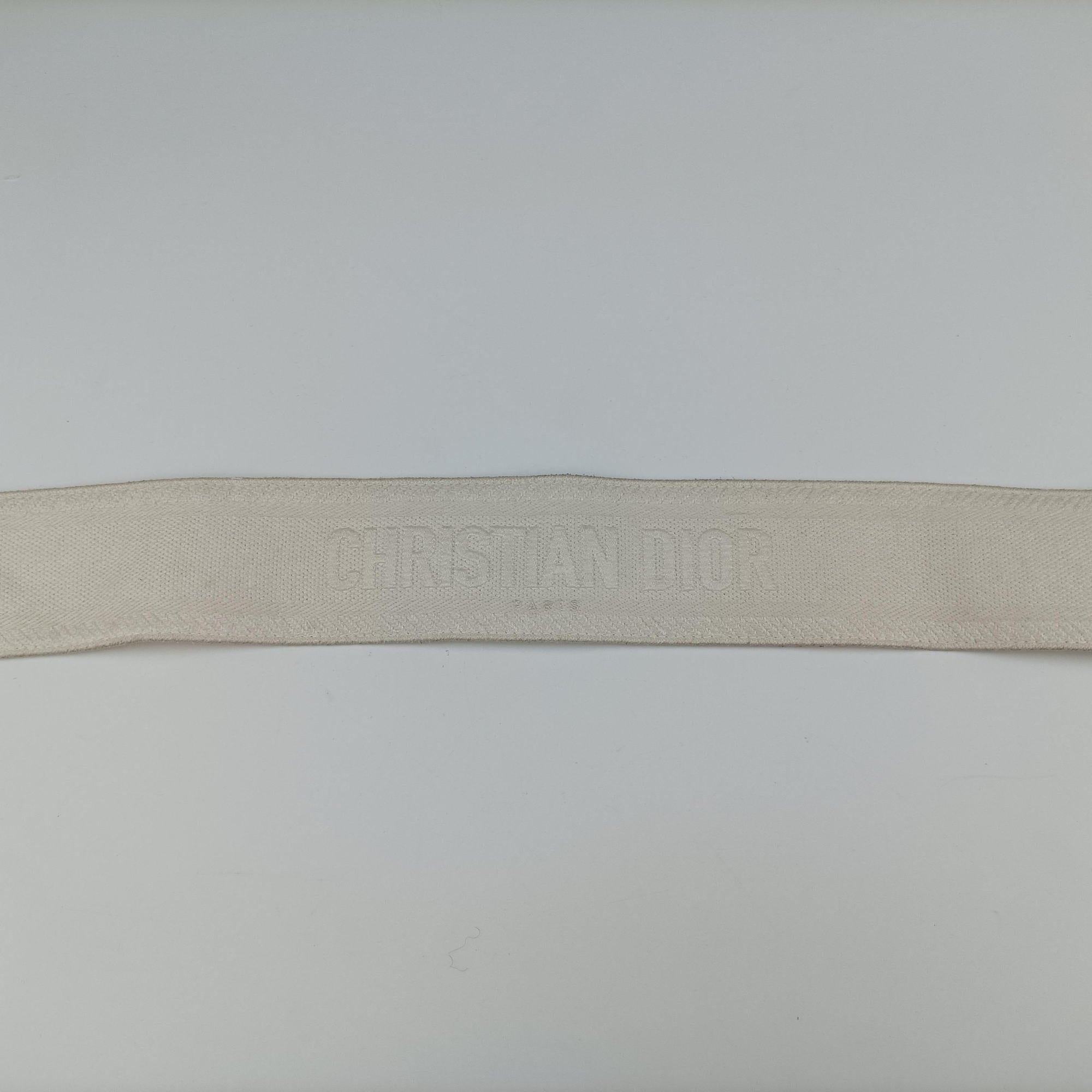 Pre-owned Christian Dior Camouflage Embroidered Saddle Bag White Canvas  shoulderbag | stylenewstar