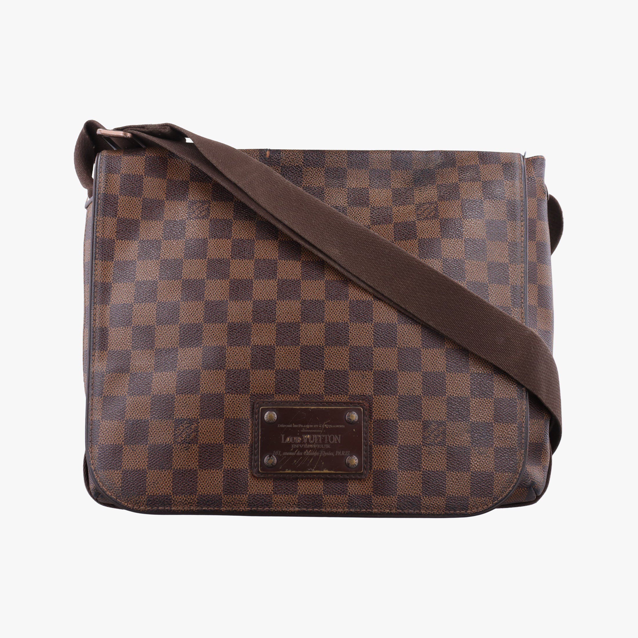 Pre-owned Louis Vuitton BROOKLYN MM EBENE Damier Canvas N51211 shoulderbag | stylenewstar