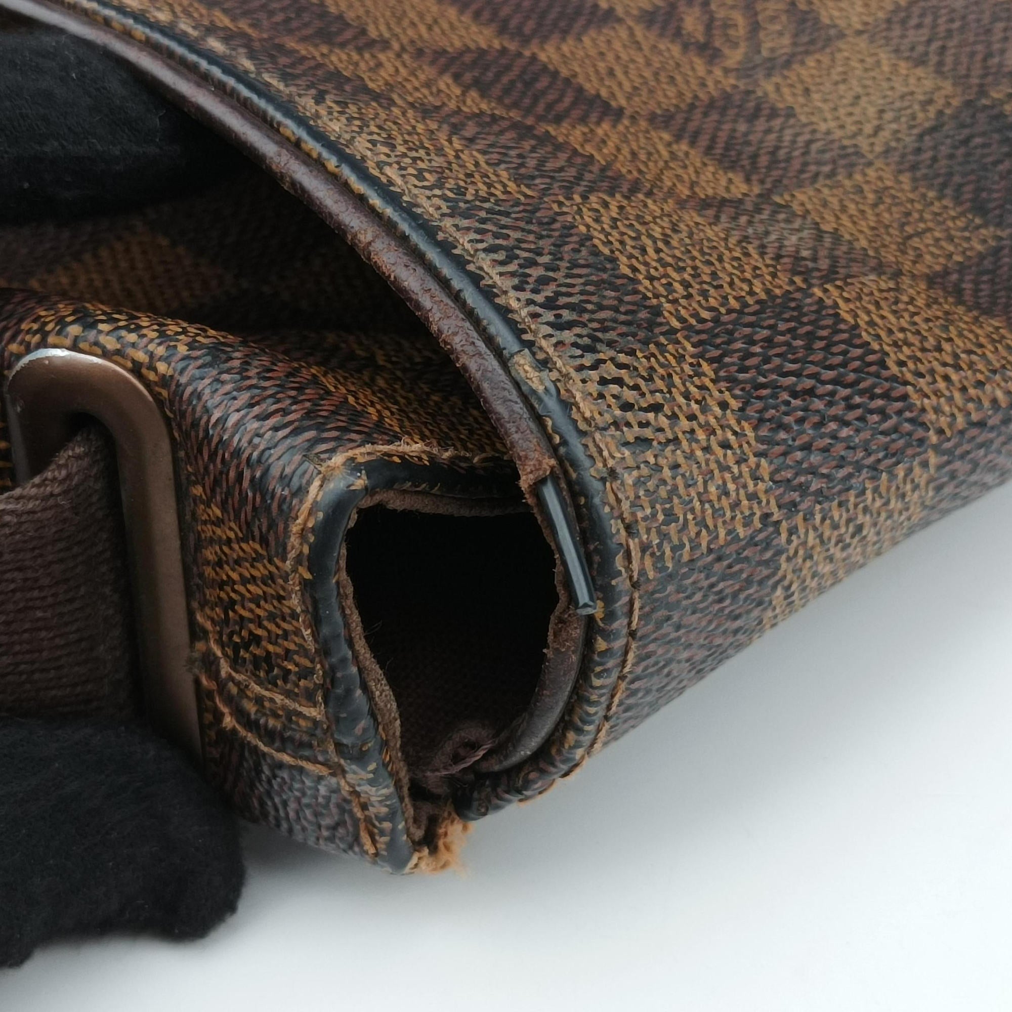 Pre-owned Louis Vuitton BROOKLYN MM EBENE Damier Canvas N51211 shoulderbag | stylenewstar