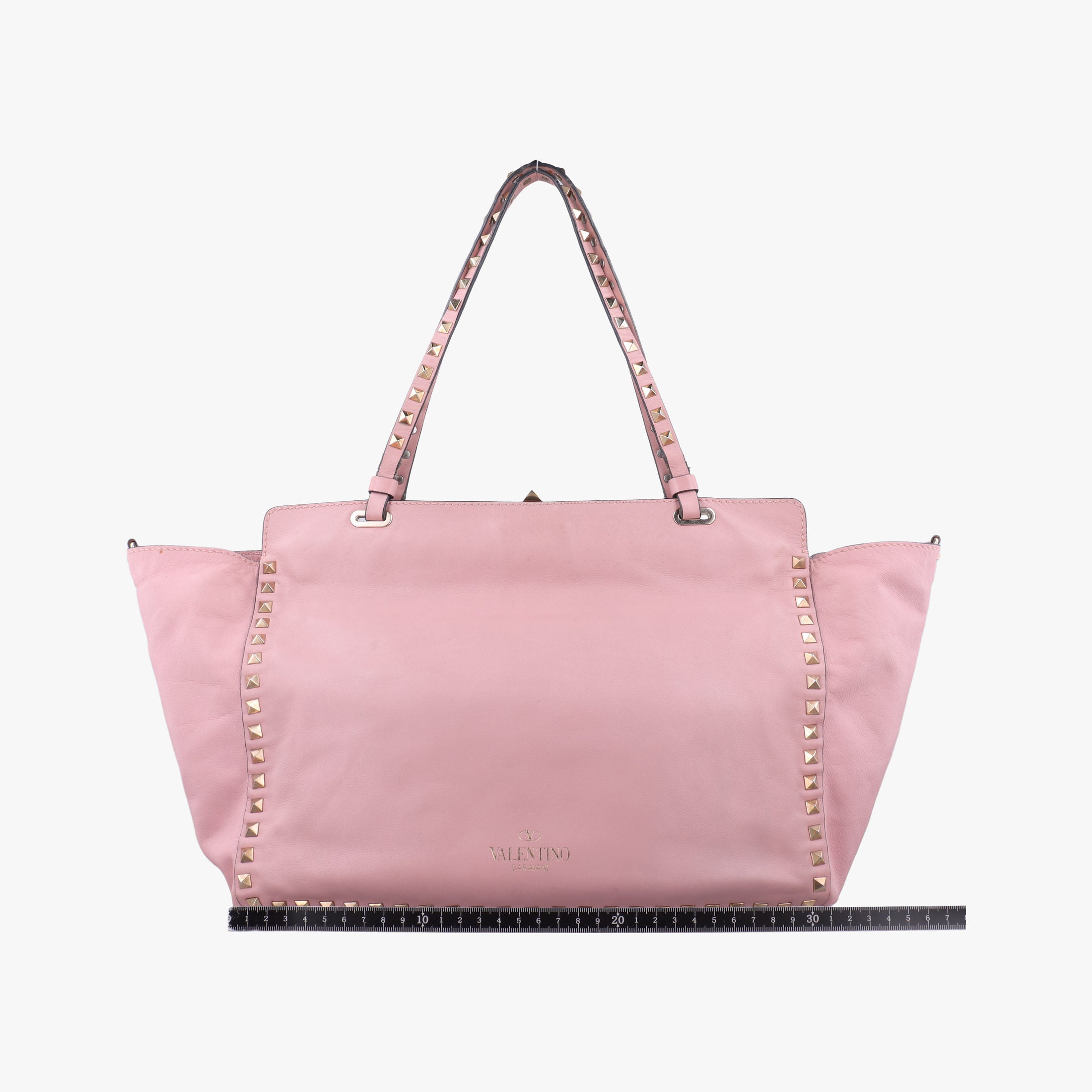 Pre-owned Valentino Rockstud Pink Leather  shoulderbag | stylenewstar