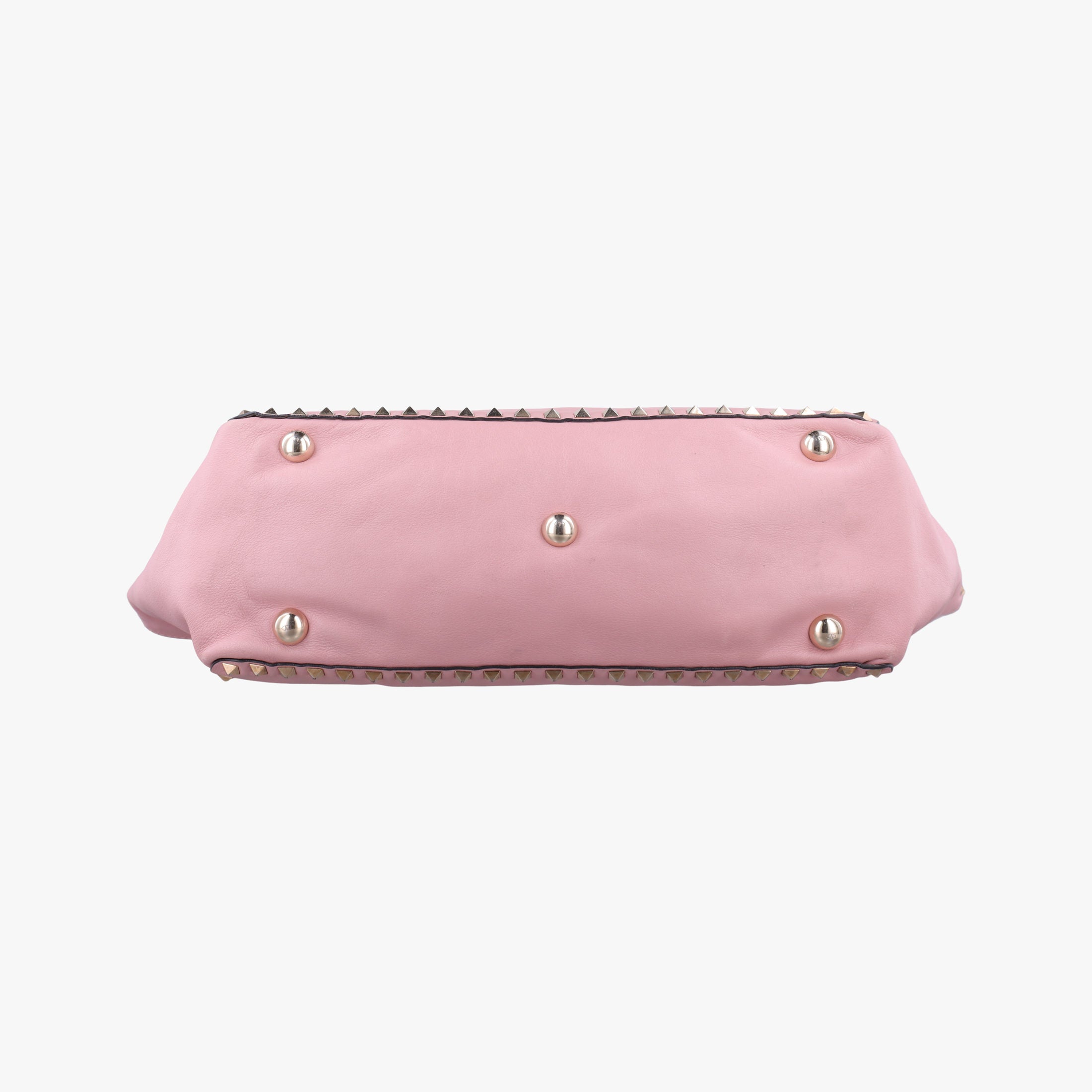 Pre-owned Valentino Rockstud Pink Leather  shoulderbag | stylenewstar