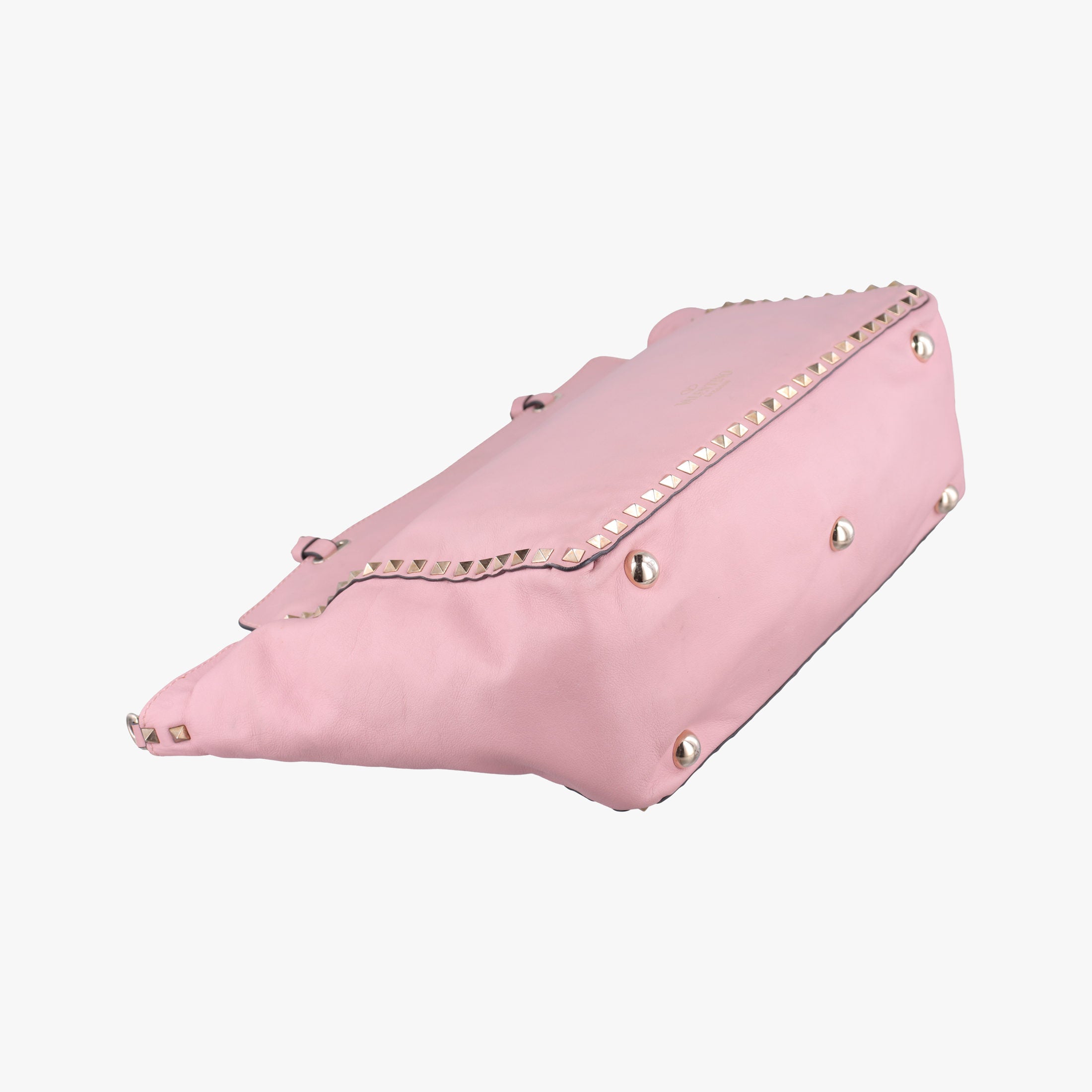 Pre-owned Valentino Rockstud Pink Leather  shoulderbag | stylenewstar