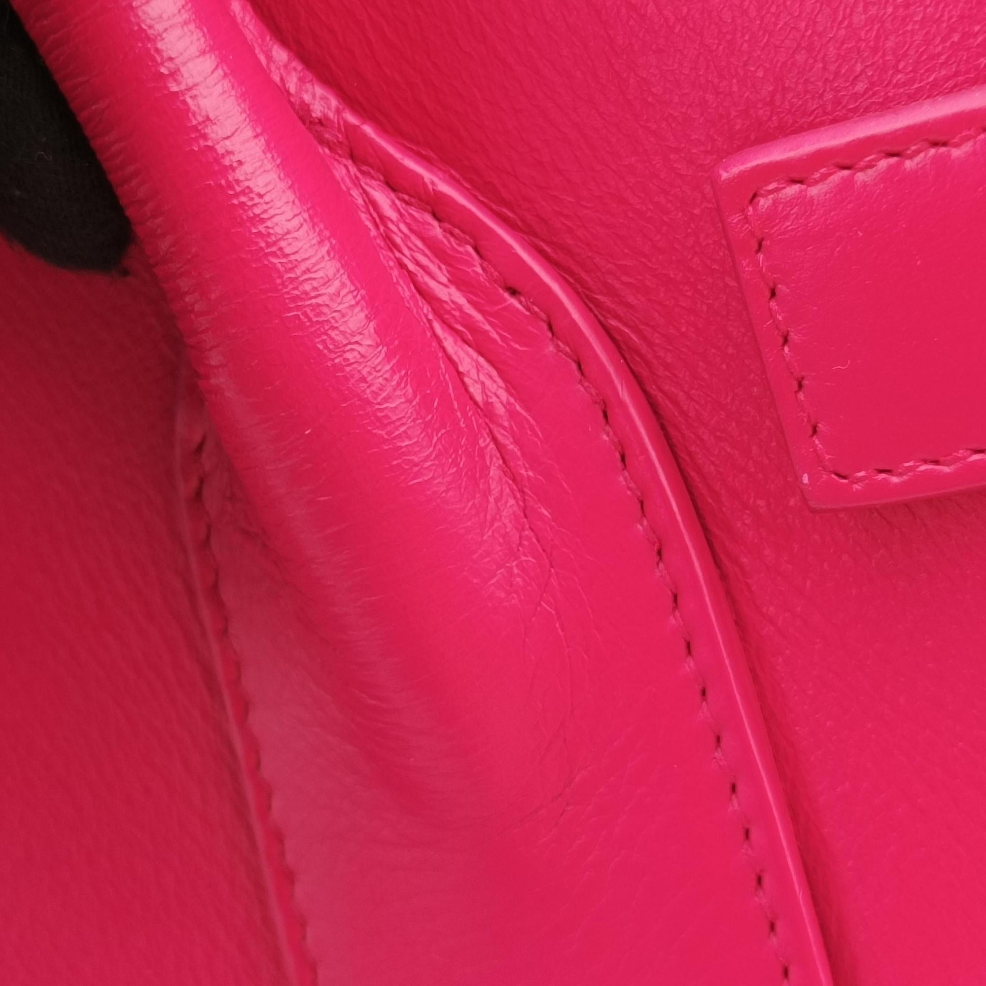 Vintage Yves Saint Laurent SAC DE JOUR Rose Leather 324823 handbag | stylenewstar