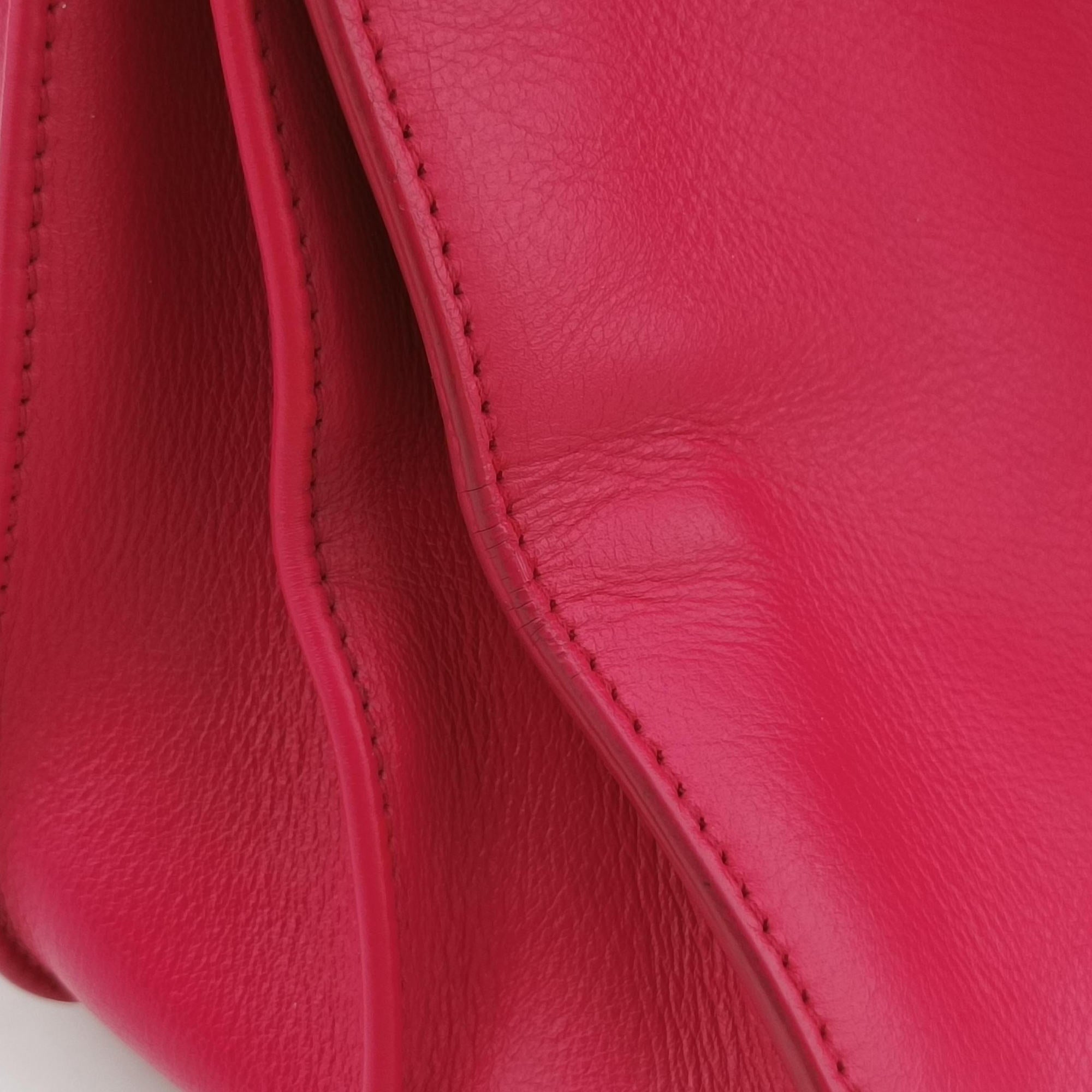 Vintage Yves Saint Laurent SAC DE JOUR Rose Leather 324823 handbag | stylenewstar