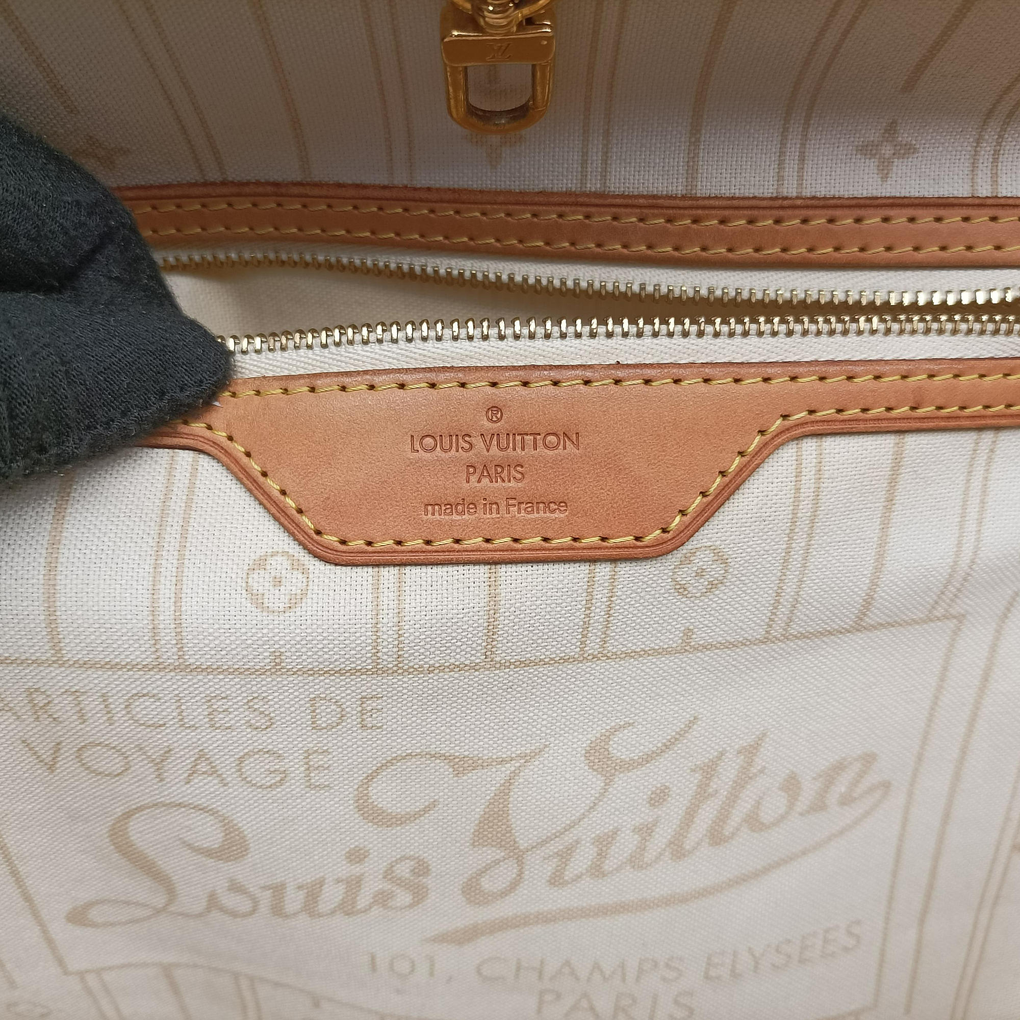 Pre-owned Louis Vuitton NEVERFULL MM Azur Damier Canvas N51107 shoulderbag | stylenewstar