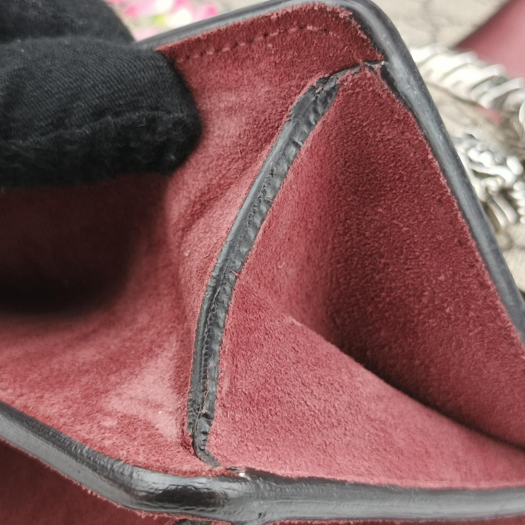 Pre-owned Gucci Dionysus beige×red×multi PVC coated canvas × suede 400235 shoulderbag | stylenewstar