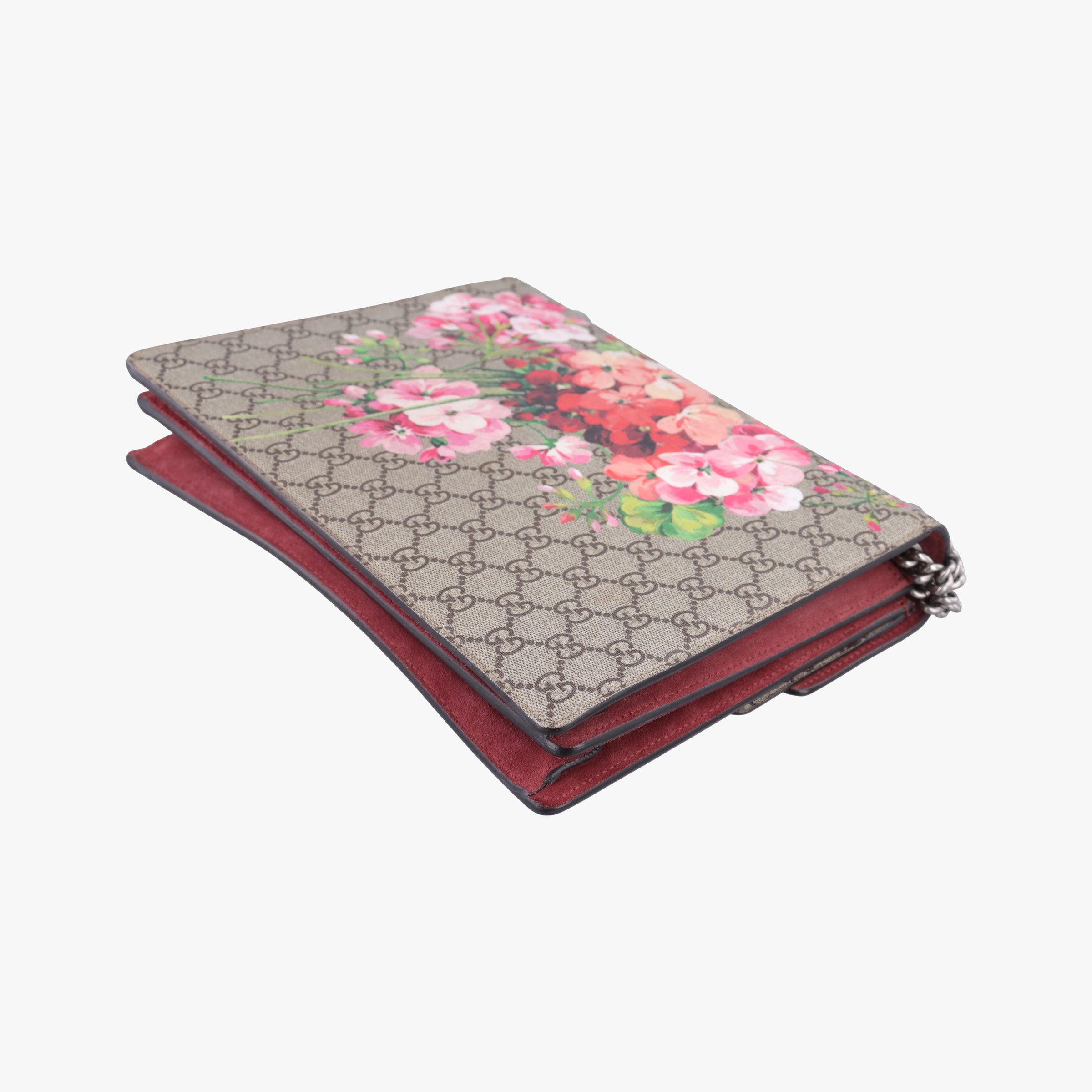 Pre-owned Gucci Dionysus beige×red×multi PVC coated canvas × suede 400235 shoulderbag | stylenewstar