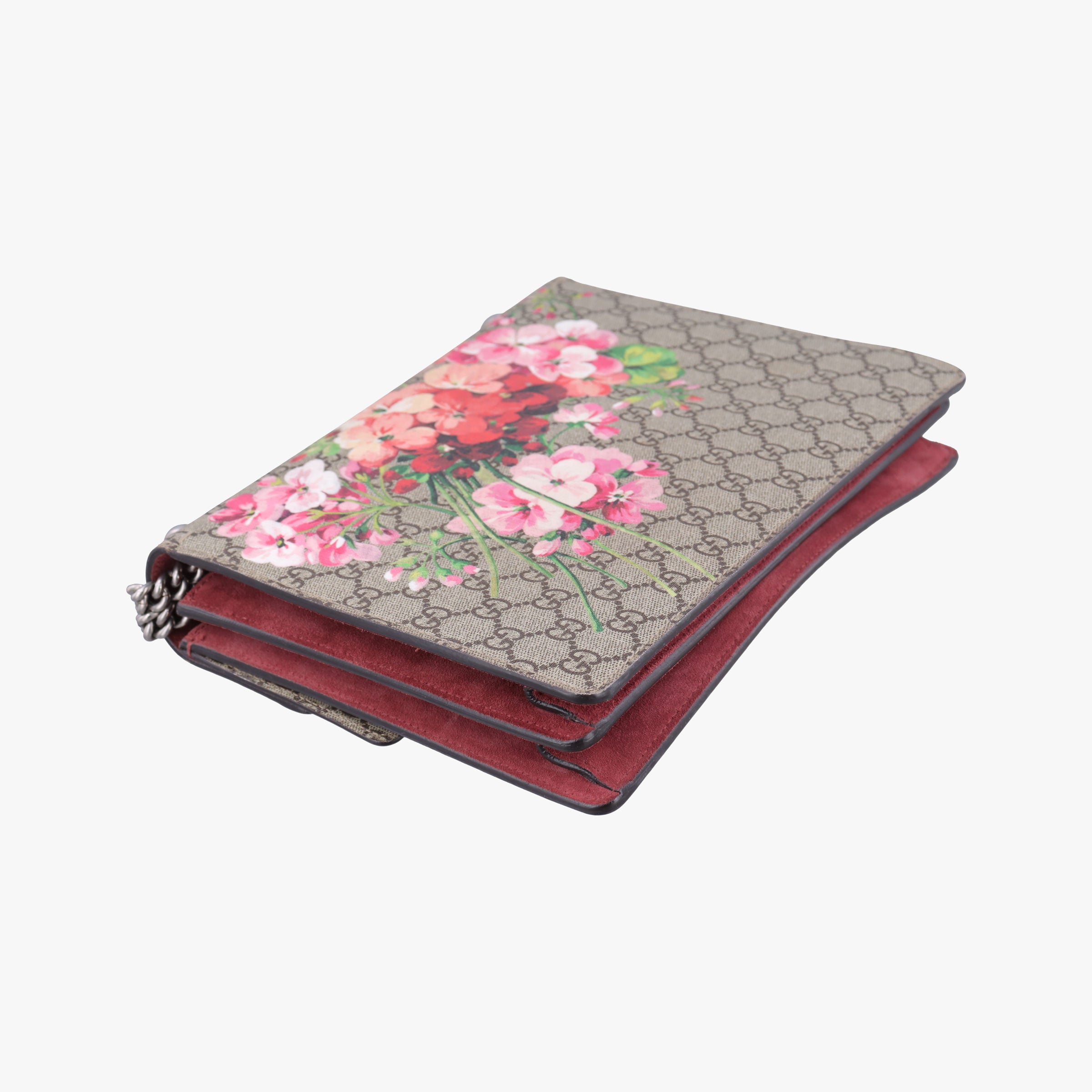 Pre-owned Gucci Dionysus beige×red×multi PVC coated canvas × suede 400235 shoulderbag | stylenewstar