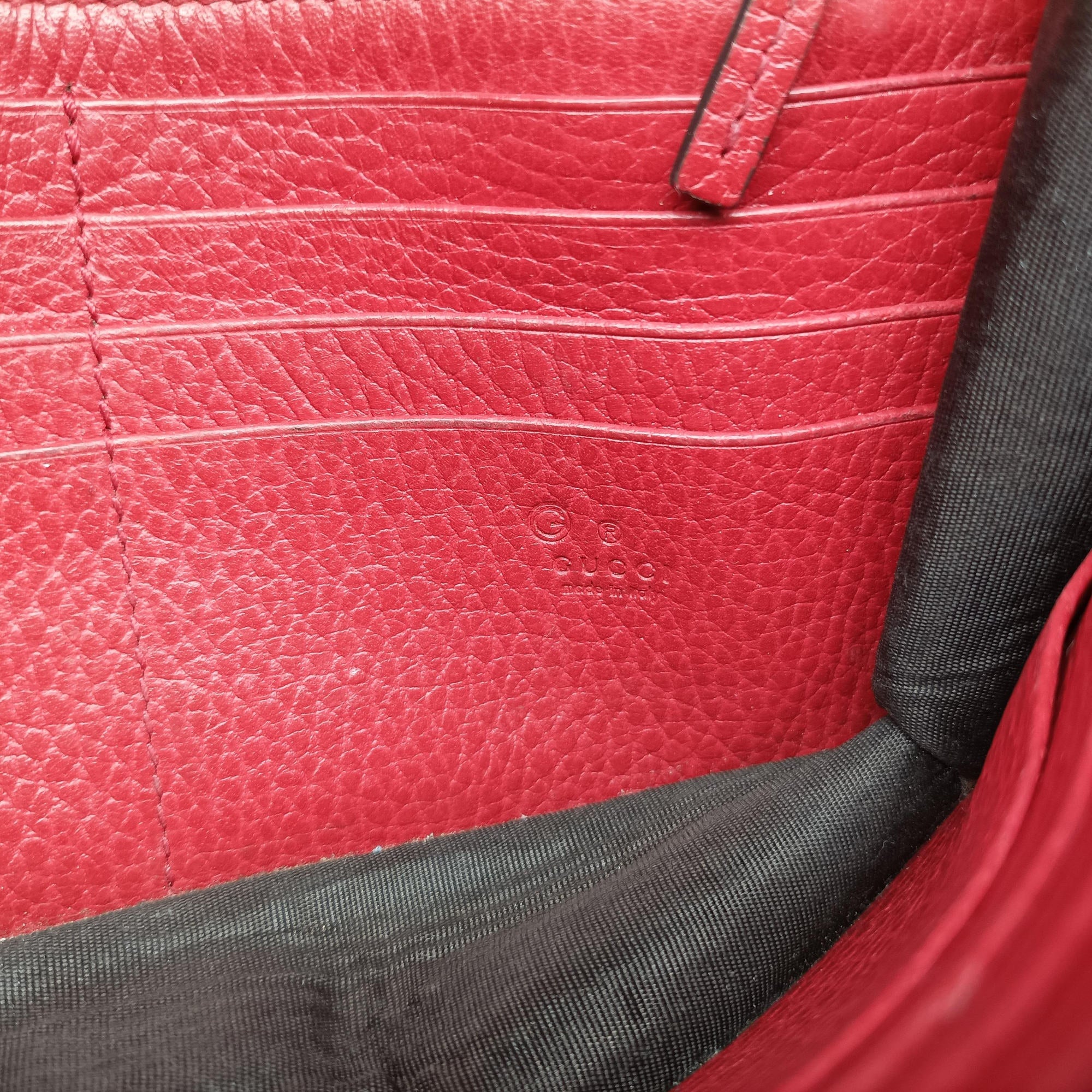 Pre-owned Gucci Interlocking G Red Leather 510314 shoulderbag | stylenewstar