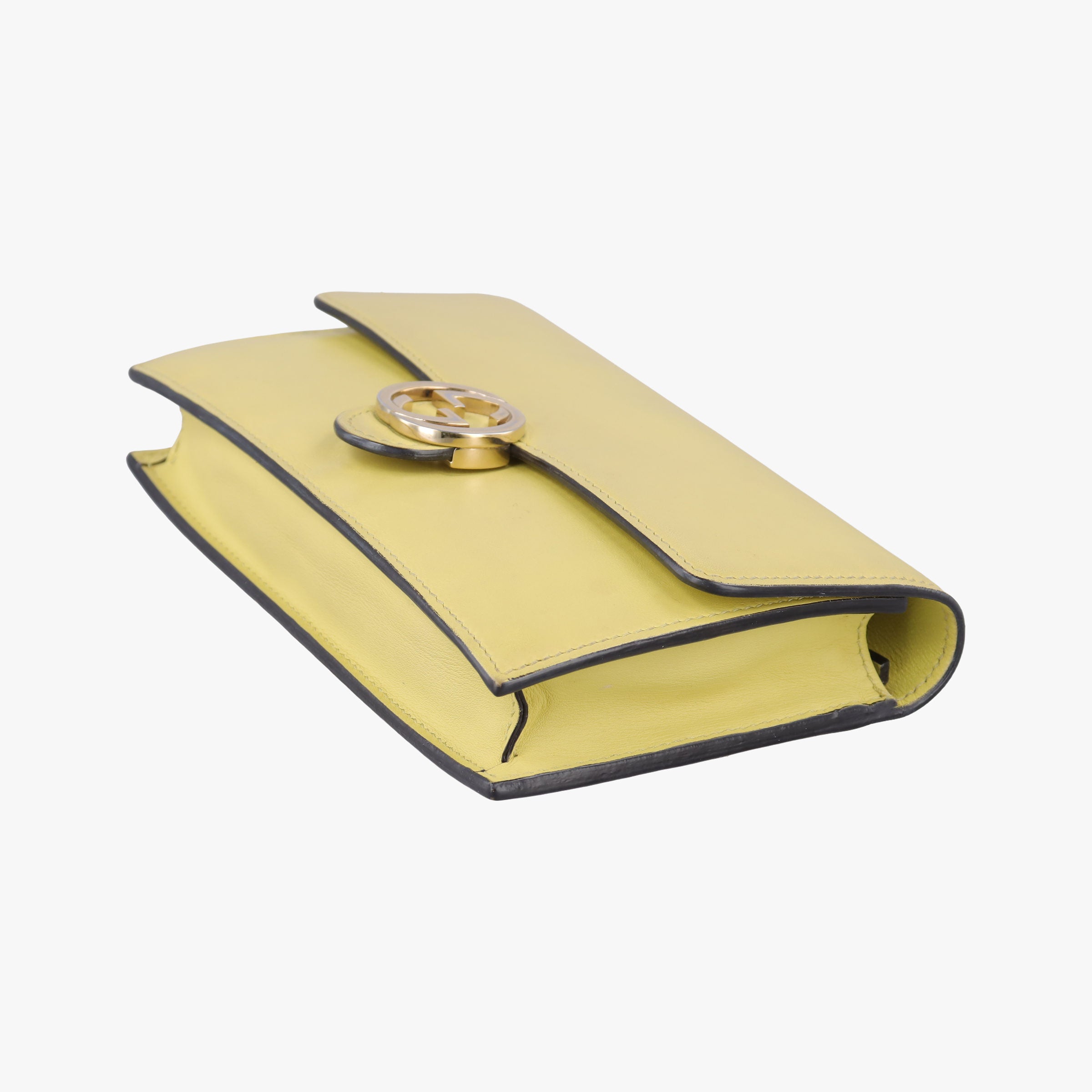 Secondhand Gucci Interlocking G Yellow Leather 369664 shoulderbag | stylenewstar