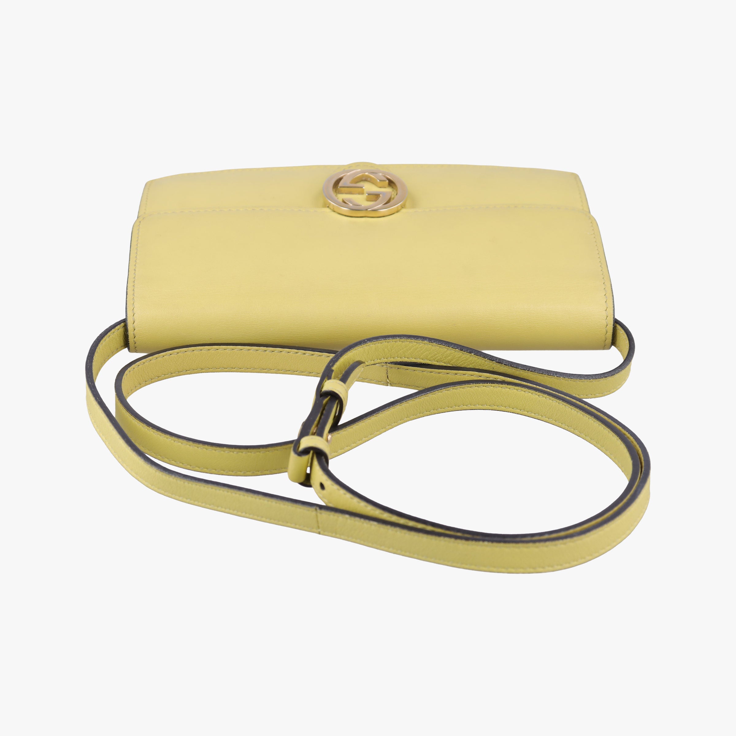 Secondhand Gucci Interlocking G Yellow Leather 369664 shoulderbag | stylenewstar