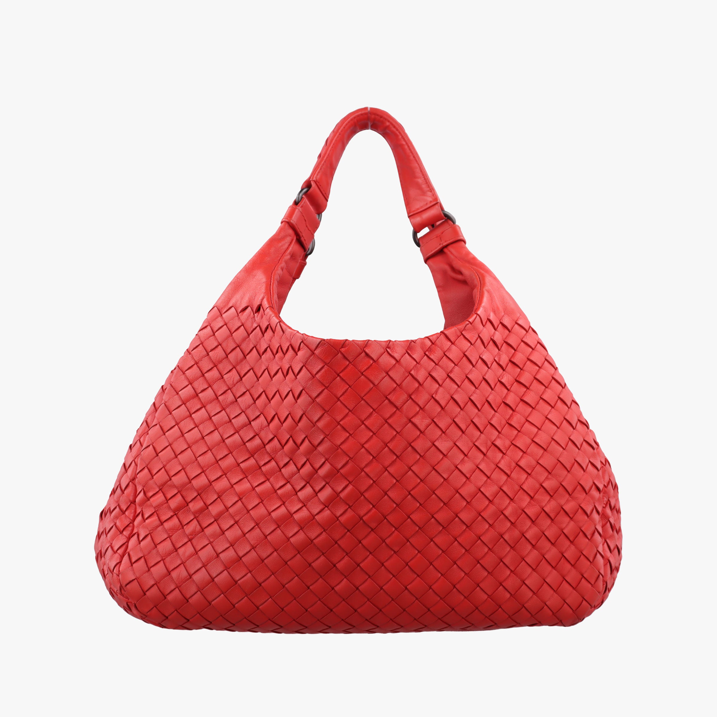 Pre-owned Bottega Veneta CAMPANA Intrecciato Red lambskin  shoulderbag | stylenewstar