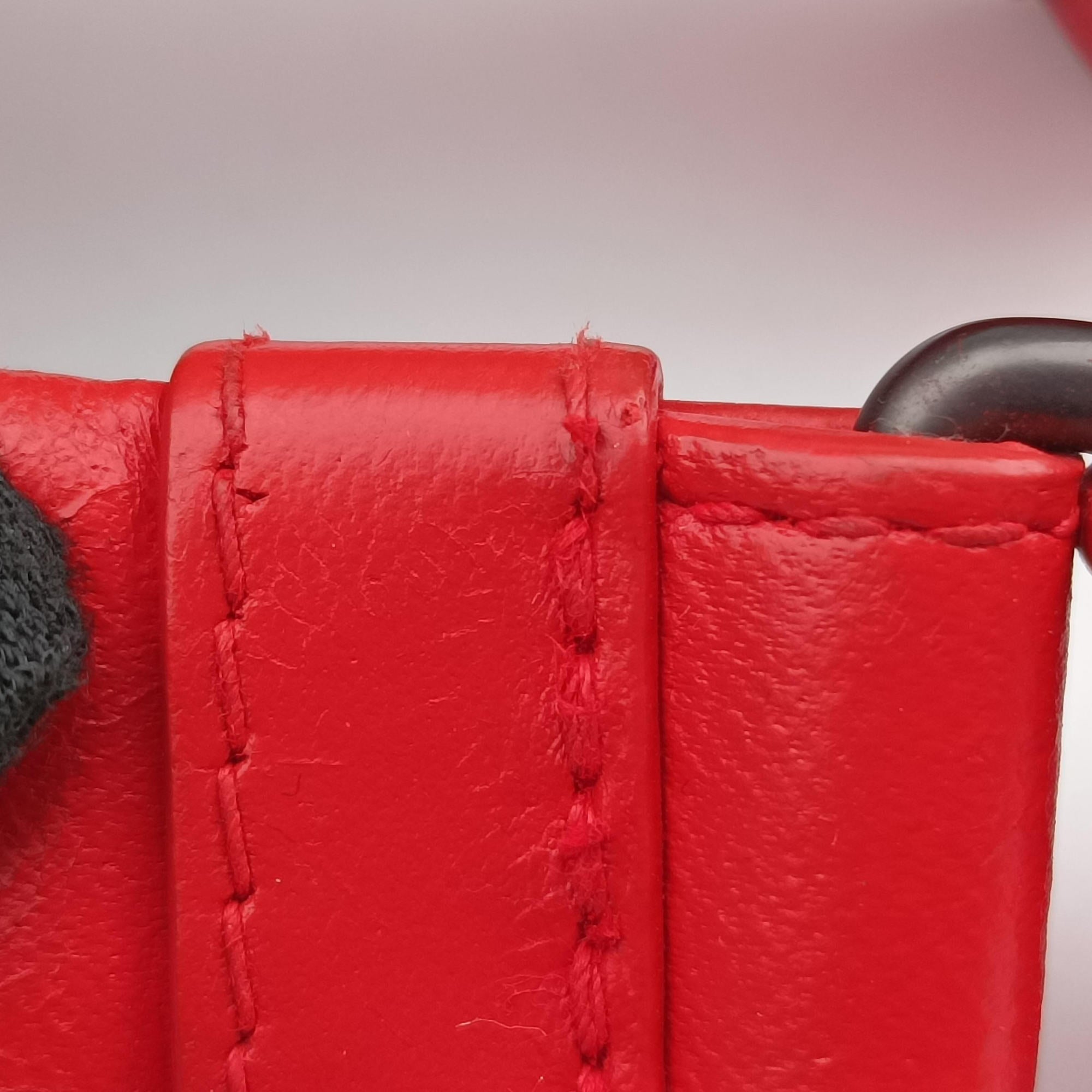 Pre-owned Bottega Veneta CAMPANA Intrecciato Red lambskin  shoulderbag | stylenewstar