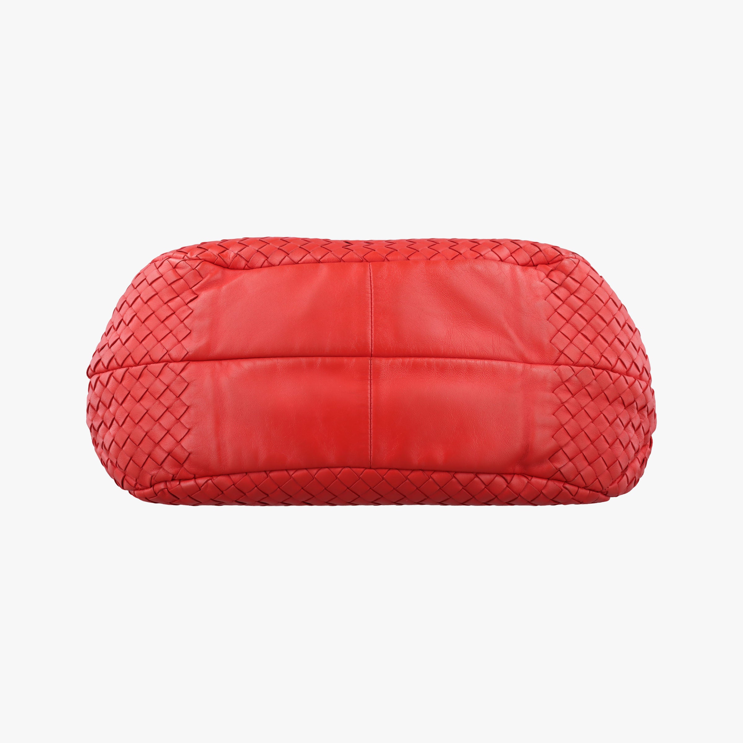 Pre-owned Bottega Veneta CAMPANA Intrecciato Red lambskin  shoulderbag | stylenewstar